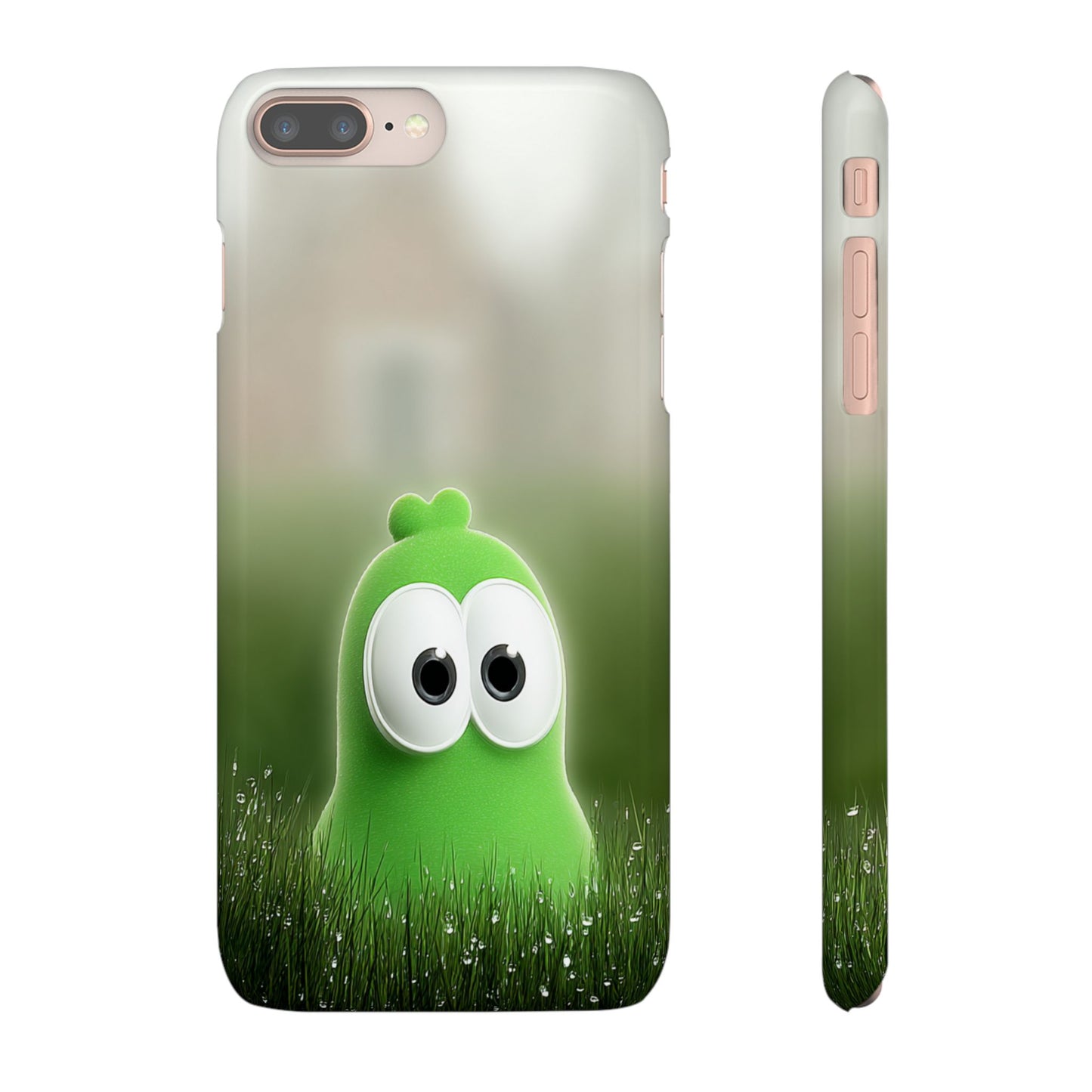 Cute Green Creature Phone Case, Snap Cases, Green Monster Phone Cover, Fun Phone Accessory, Playful Gift for Kids