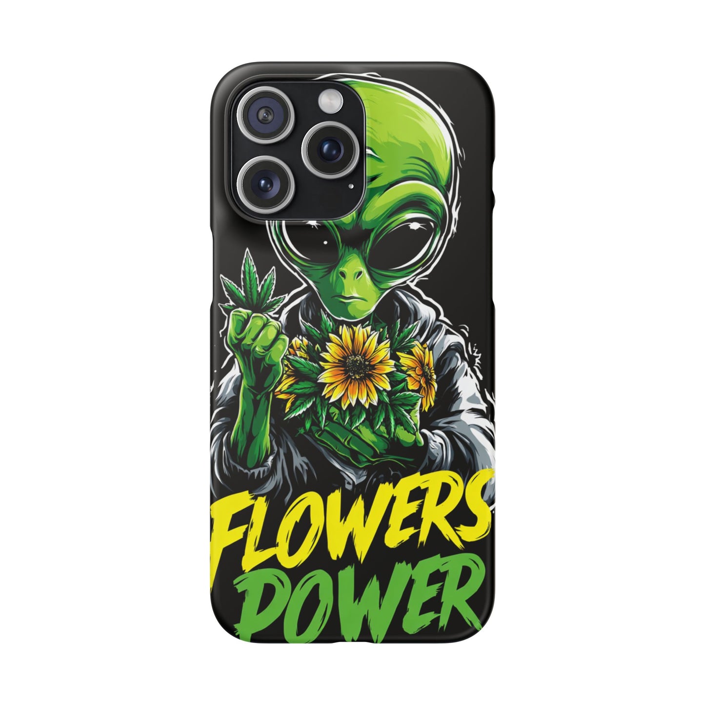 Alien Floral Snap Cases, Fun Phone Case, Gifts for Sci-Fi Lovers, Cute Alien Decor, Unique Tech Accessories