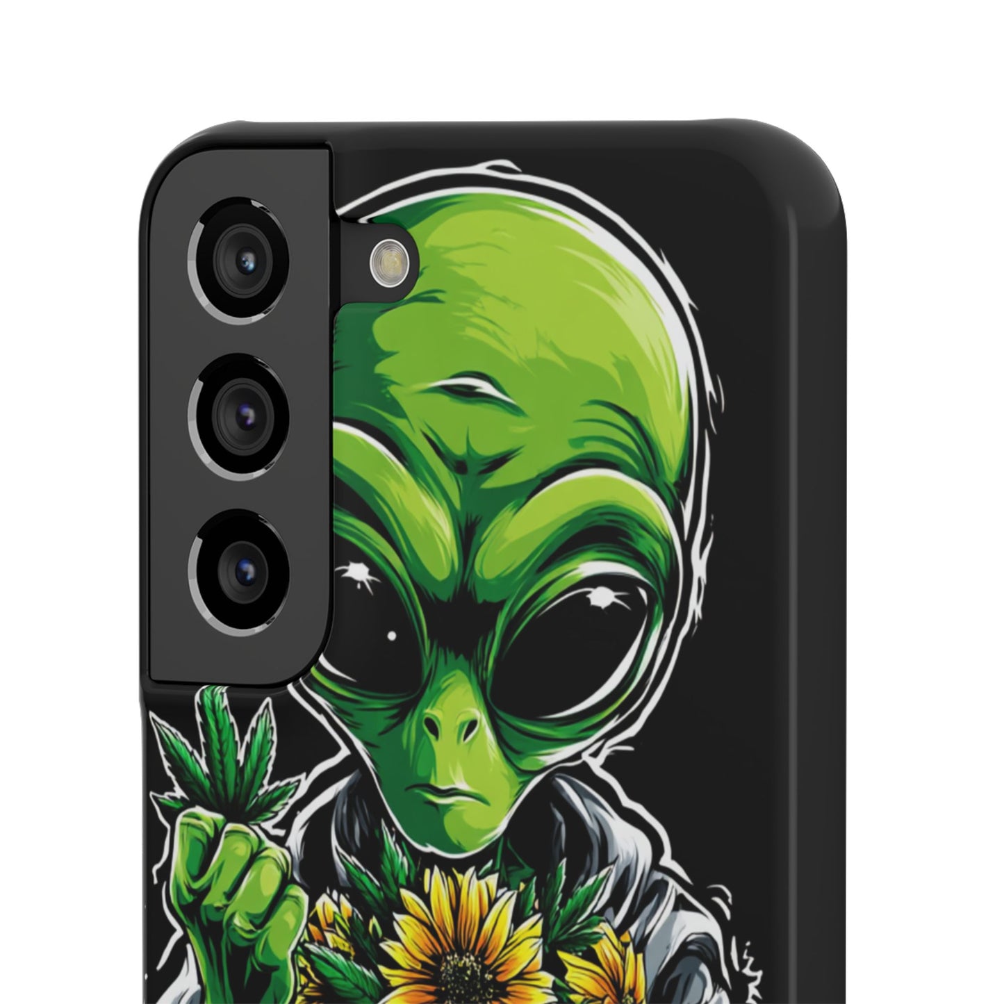 Alien Floral Snap Cases, Fun Phone Case, Gifts for Sci-Fi Lovers, Cute Alien Decor, Unique Tech Accessories