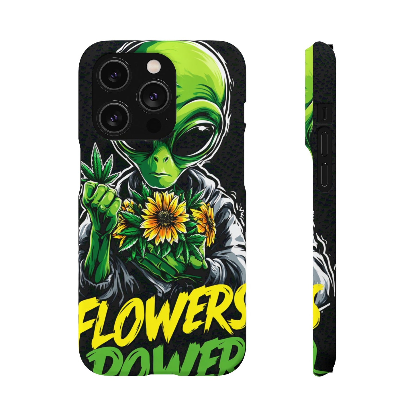 Alien Floral Snap Cases, Fun Phone Case, Gifts for Sci-Fi Lovers, Cute Alien Decor, Unique Tech Accessories