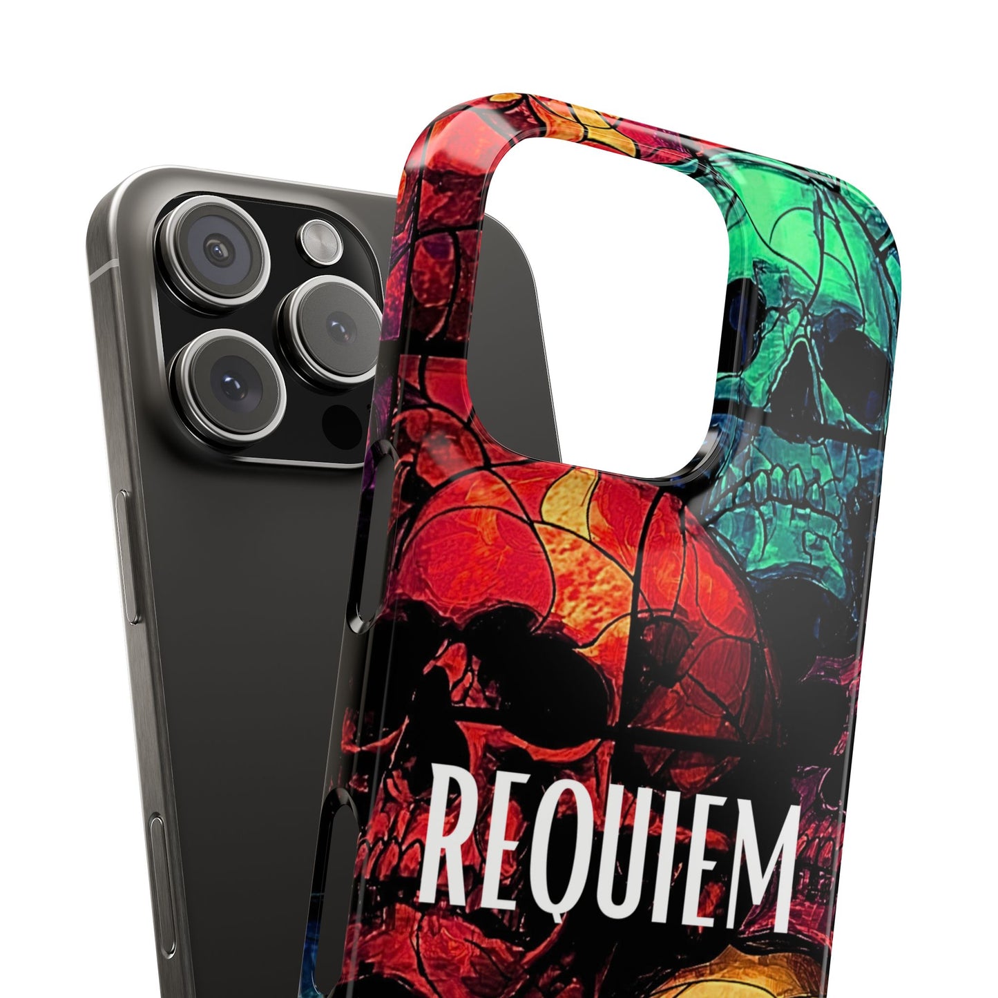Halloween Custom Requiem Skull Snap Case Phone Cover for iPhone and Samsung