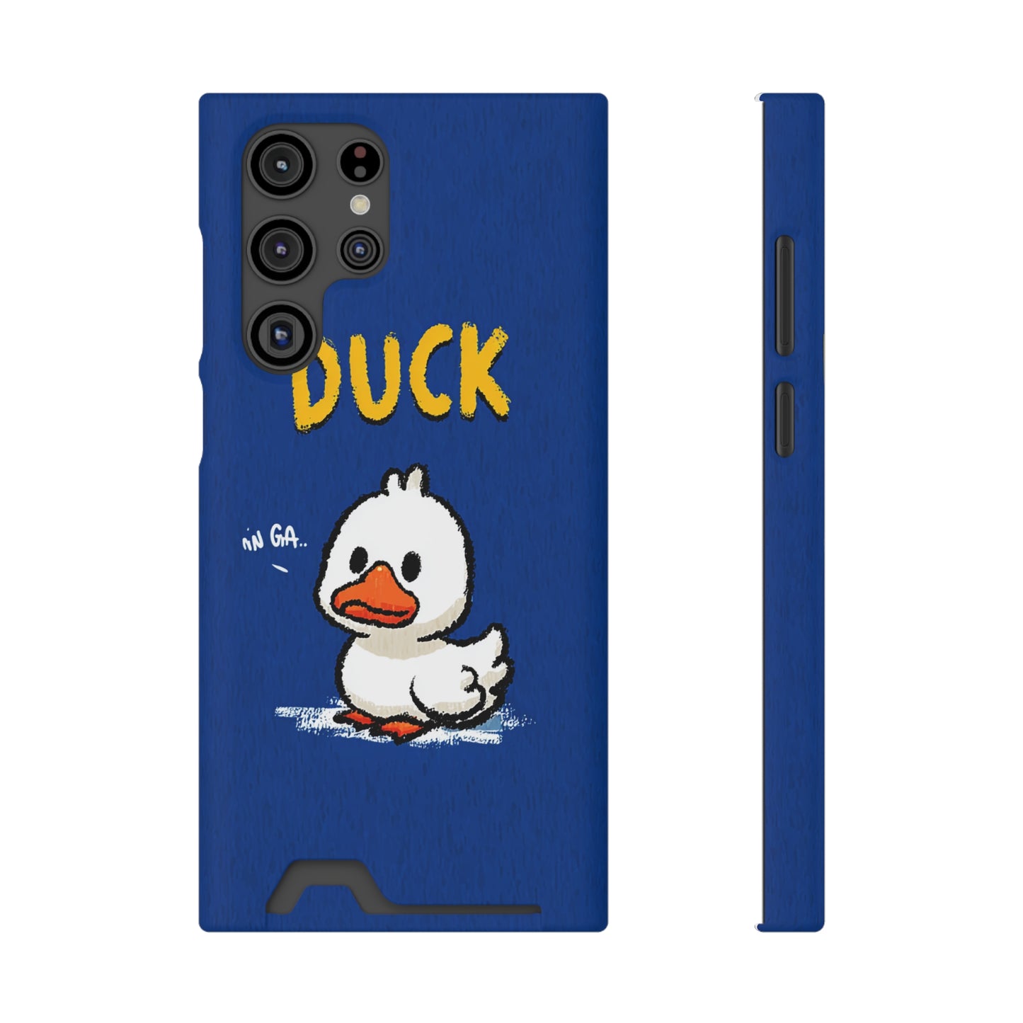 Cute Duck Phone Case with Card Holder | Stylish Cell Accessory for Animal Lovers, Gifts for Kids, Birthday, Everyday Use
