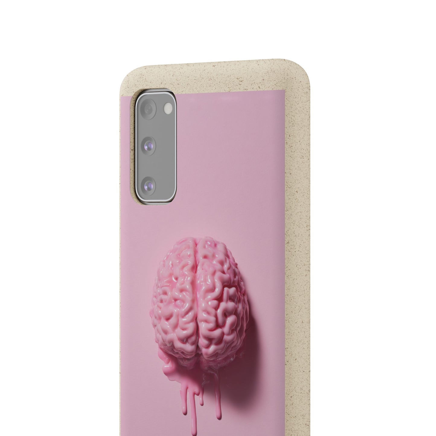 Eco-Friendly Brain Design Phone Case, Biodegradable Phone Cover, Unique Gift for Tech Lovers, Sustainable Accessory, Cute Phone Case