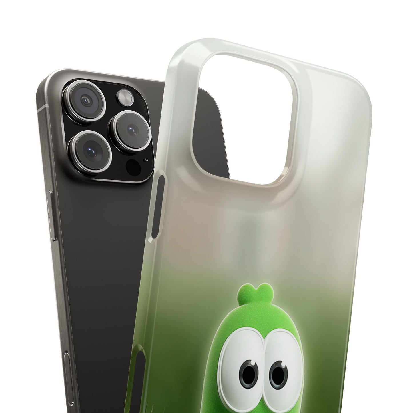 Cute Green Creature Phone Case, Snap Cases, Green Monster Phone Cover, Fun Phone Accessory, Playful Gift for Kids