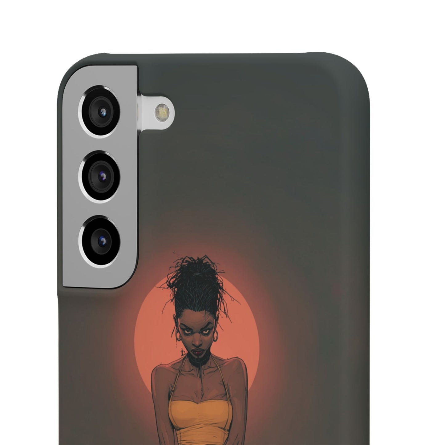 Creepy Vampire Girl Snap Case, Halloween Style iPhone Samsung Cover, Spooky Gothic Phone Accessories, Scary Horror Character Device