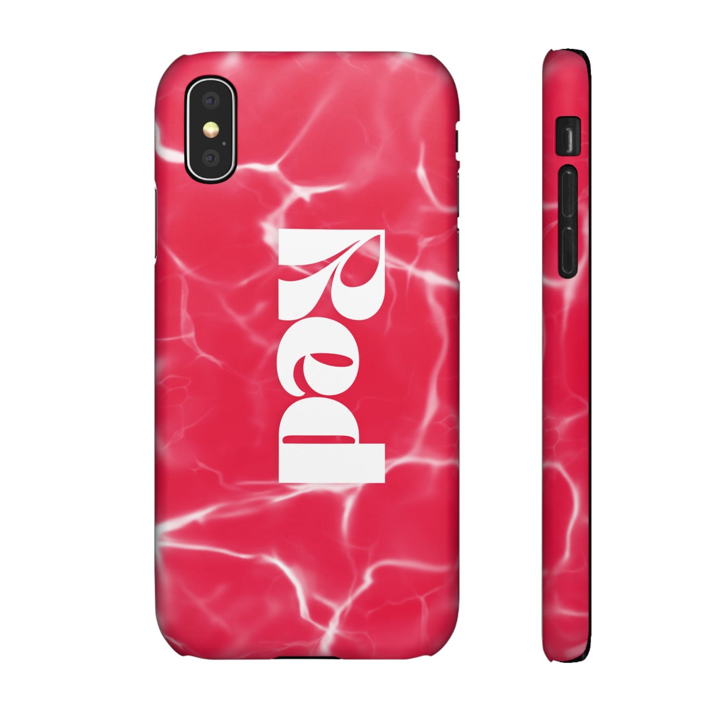 Vibrant Red Snap Case for iPhone, Trendy Phone Cover, Gift for Her, Summer Accessory, Stylish Tech Protection