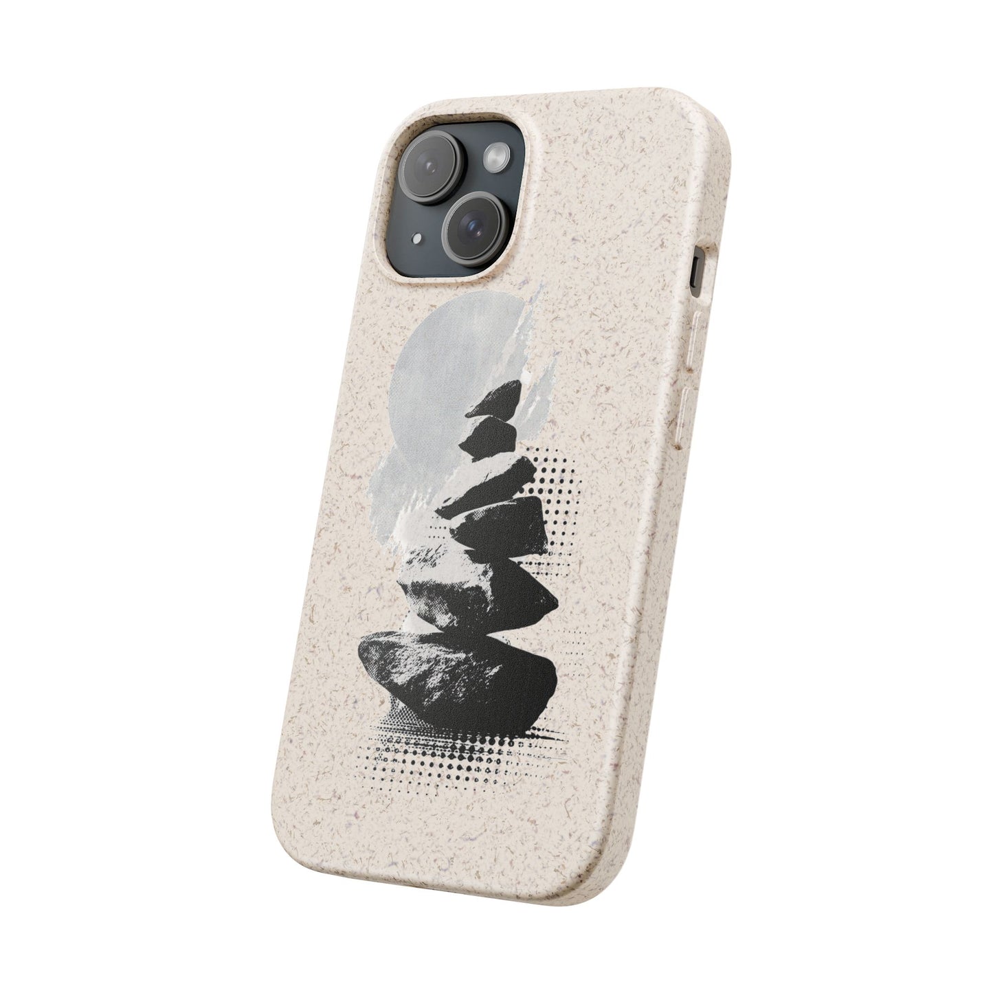 Biodegradable Plastic Free Phone Case Minimalistic Cairn Design Suitable For Iphones And Samsungs