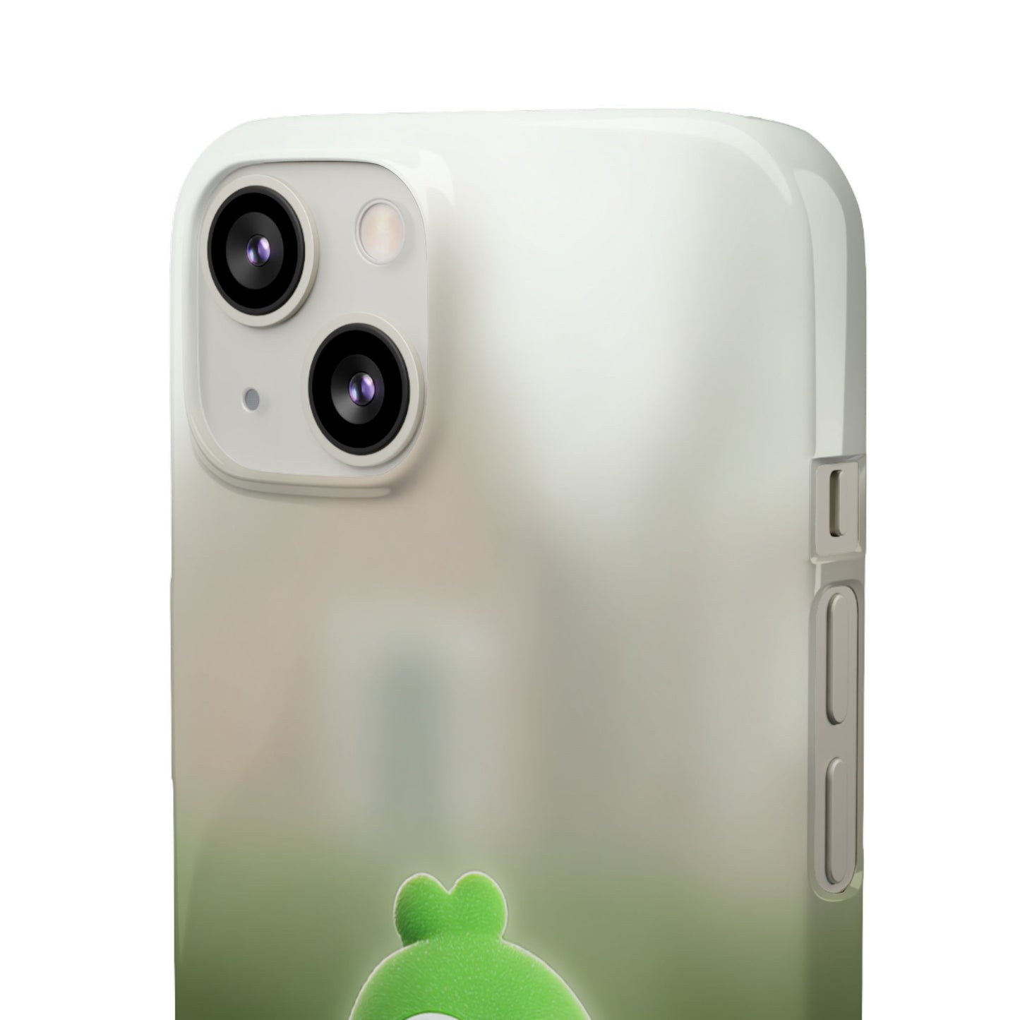 Cute Green Creature Phone Case, Snap Cases, Green Monster Phone Cover, Fun Phone Accessory, Playful Gift for Kids