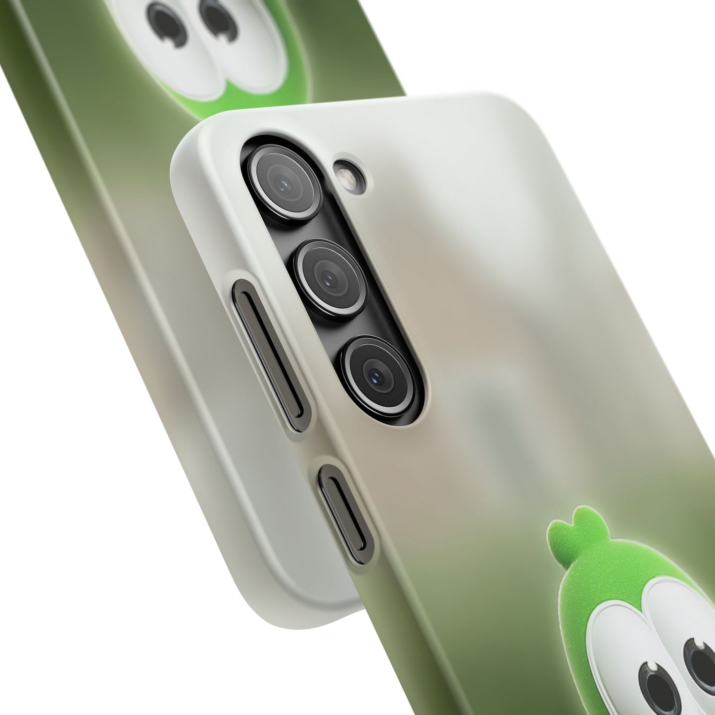 Cute Green Creature Phone Case, Snap Cases, Green Monster Phone Cover, Fun Phone Accessory, Playful Gift for Kids