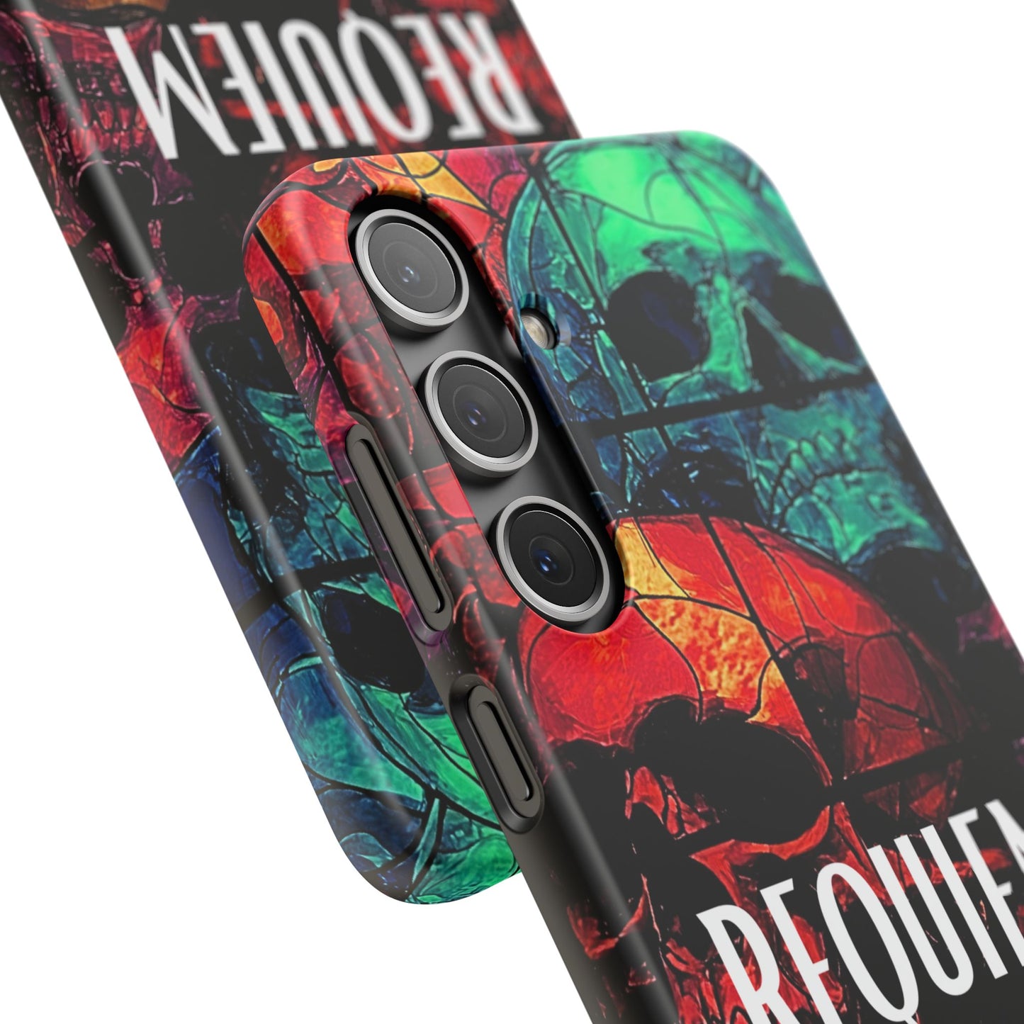 Halloween Custom Requiem Skull Snap Case Phone Cover for iPhone and Samsung