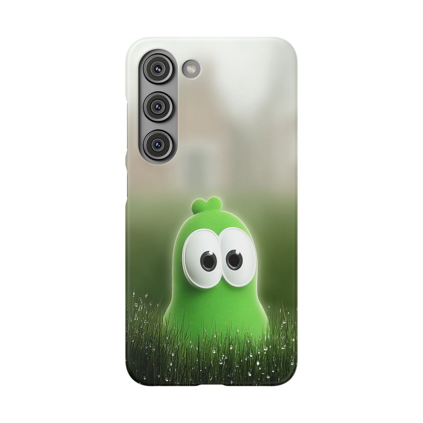 Cute Green Creature Phone Case, Snap Cases, Green Monster Phone Cover, Fun Phone Accessory, Playful Gift for Kids