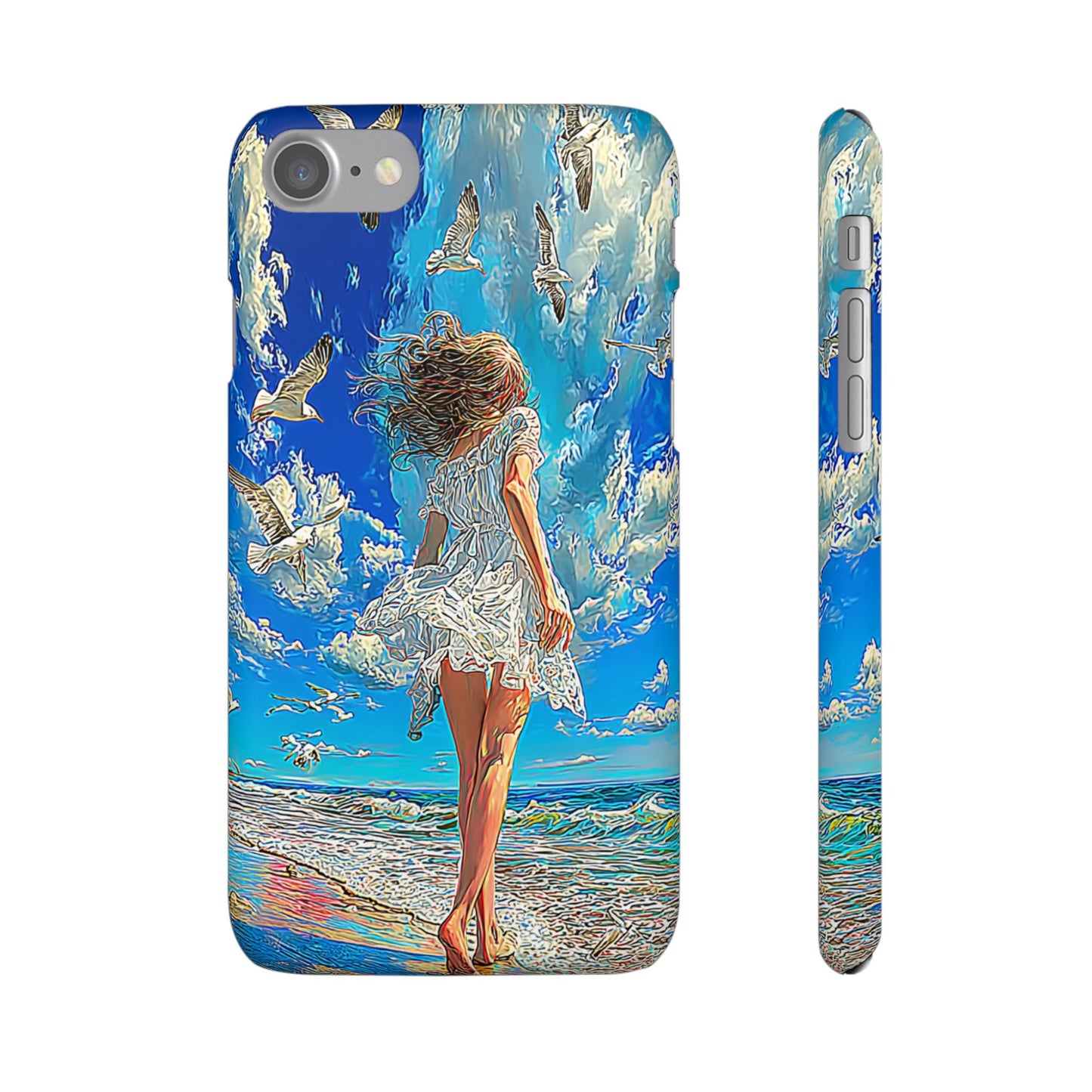 Dreamy Seaside Snap Case, Ocean Waves Phone Cover, Summer Vibe Gift, Cute Aesthetic Accessory, Beach Lover Case