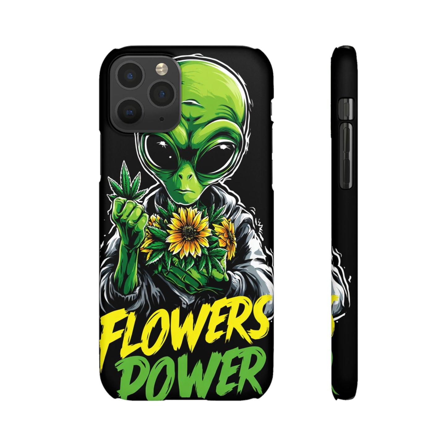 Alien Floral Snap Cases, Fun Phone Case, Gifts for Sci-Fi Lovers, Cute Alien Decor, Unique Tech Accessories
