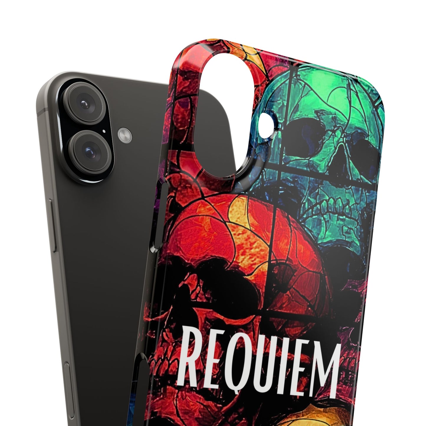 Halloween Custom Requiem Skull Snap Case Phone Cover for iPhone and Samsung
