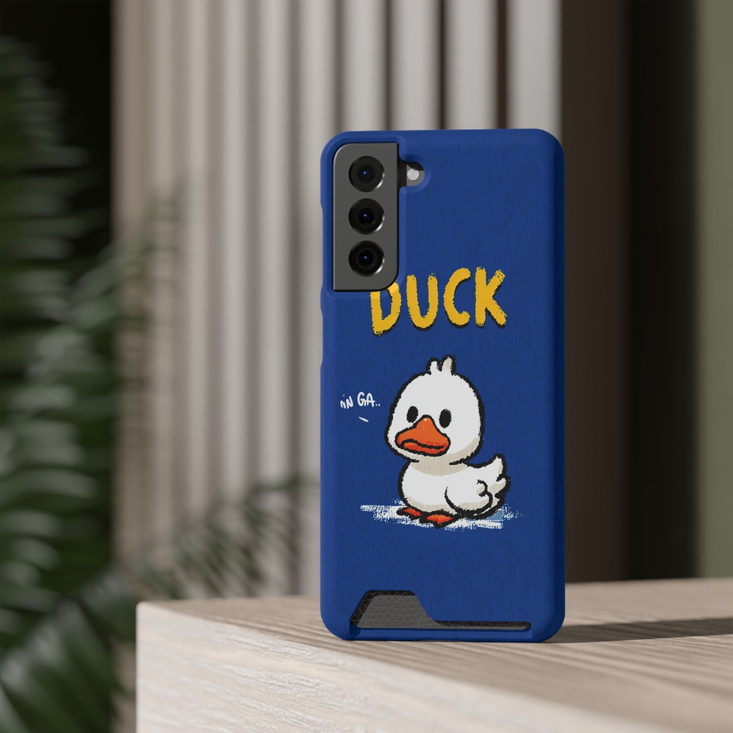 Cute Duck Phone Case with Card Holder | Stylish Cell Accessory for Animal Lovers, Gifts for Kids, Birthday, Everyday Use