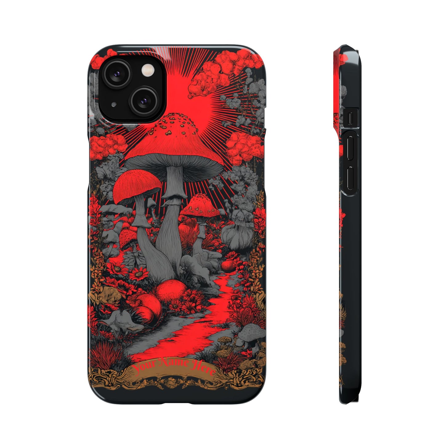Fantasy Mushroom Snap Case Custom Phone Cover for iPhone and Samsung Mate and Glossy Avvialable