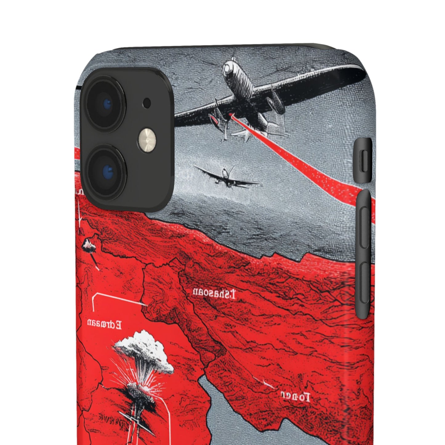 Bold Graphic Snap Case with Dramatic Design, Unique Phone Cover, Artistic Protection for iPhone, Trendy Gadget Gift, Edgy Tech Accessory