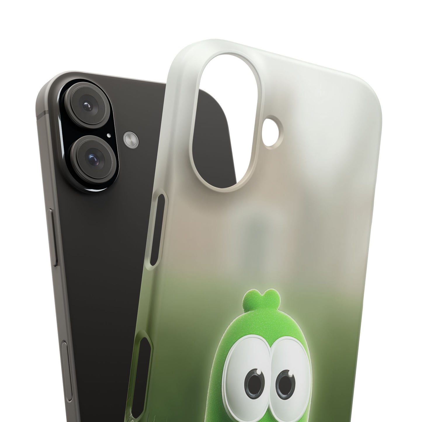 Cute Green Creature Phone Case, Snap Cases, Green Monster Phone Cover, Fun Phone Accessory, Playful Gift for Kids