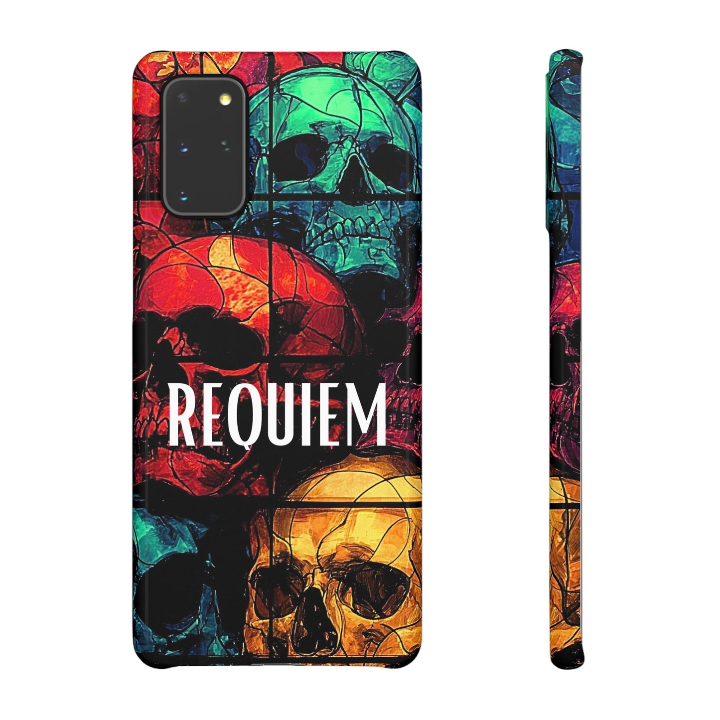 Halloween Custom Requiem Skull Snap Case Phone Cover for iPhone and Samsung