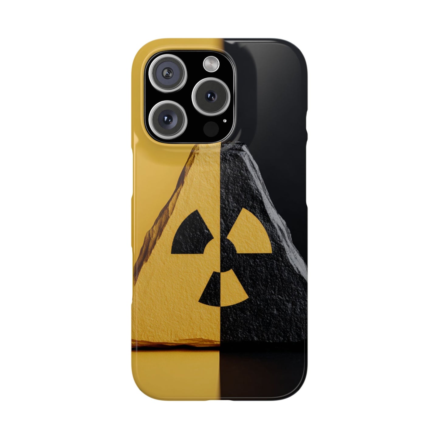 Bold Graphic Snap Case, Radiation Symbol Phone Cover, Trendy Phone Accessory, Unique Gift for Tech Lovers, Stylish Mobile Case