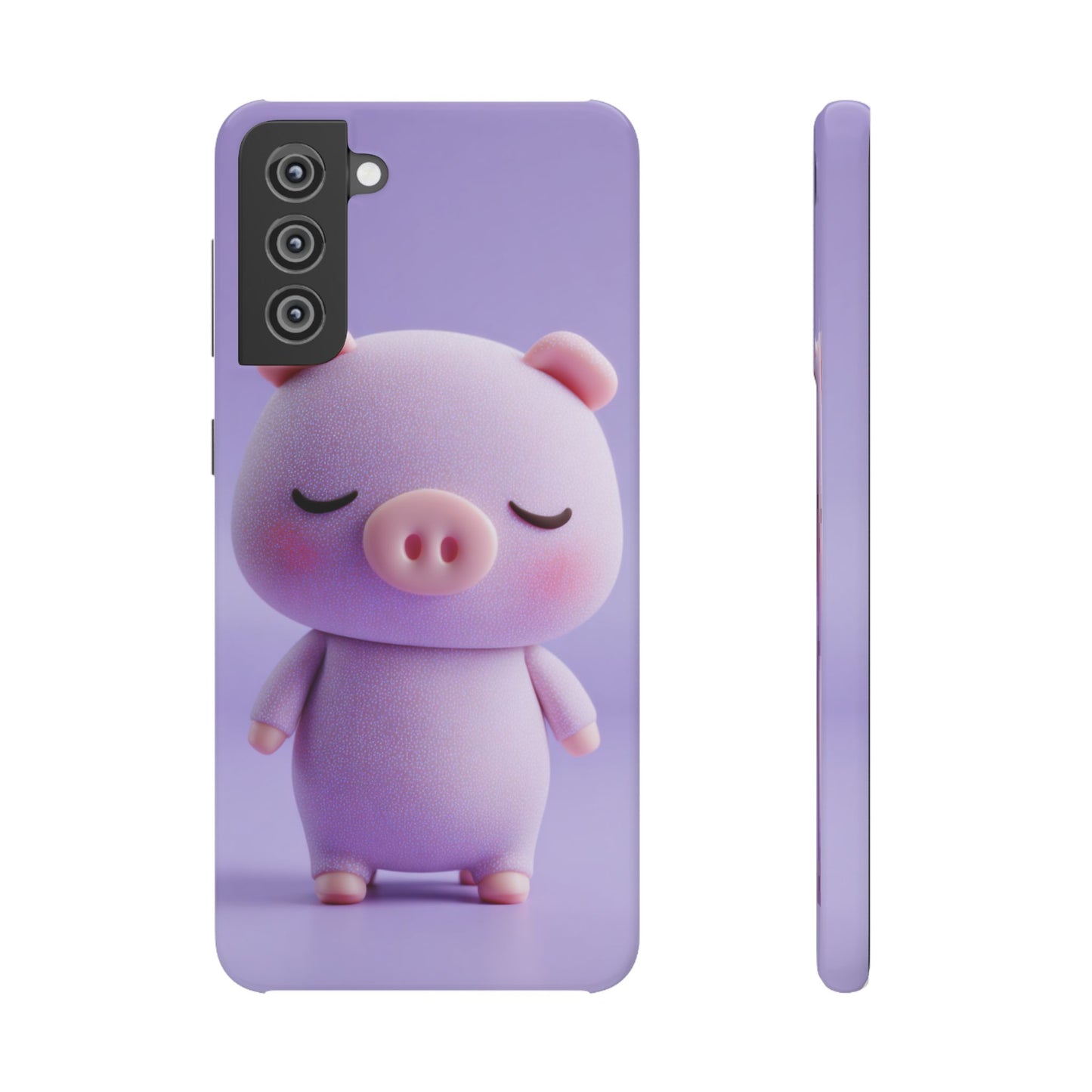 Cute Pig Snap Case for iPhone, Animal Lovers Phone Cover, Kawaii Aesthetic Accessory, Birthday Gift, Unique Phone Protection