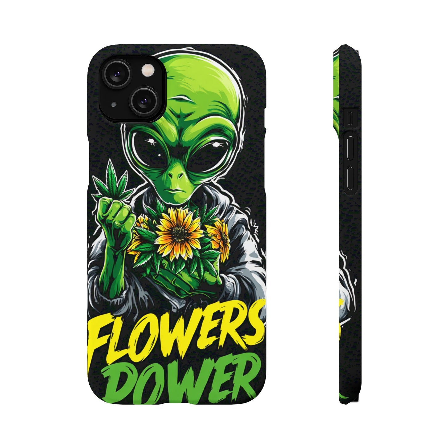 Alien Floral Snap Cases, Fun Phone Case, Gifts for Sci-Fi Lovers, Cute Alien Decor, Unique Tech Accessories