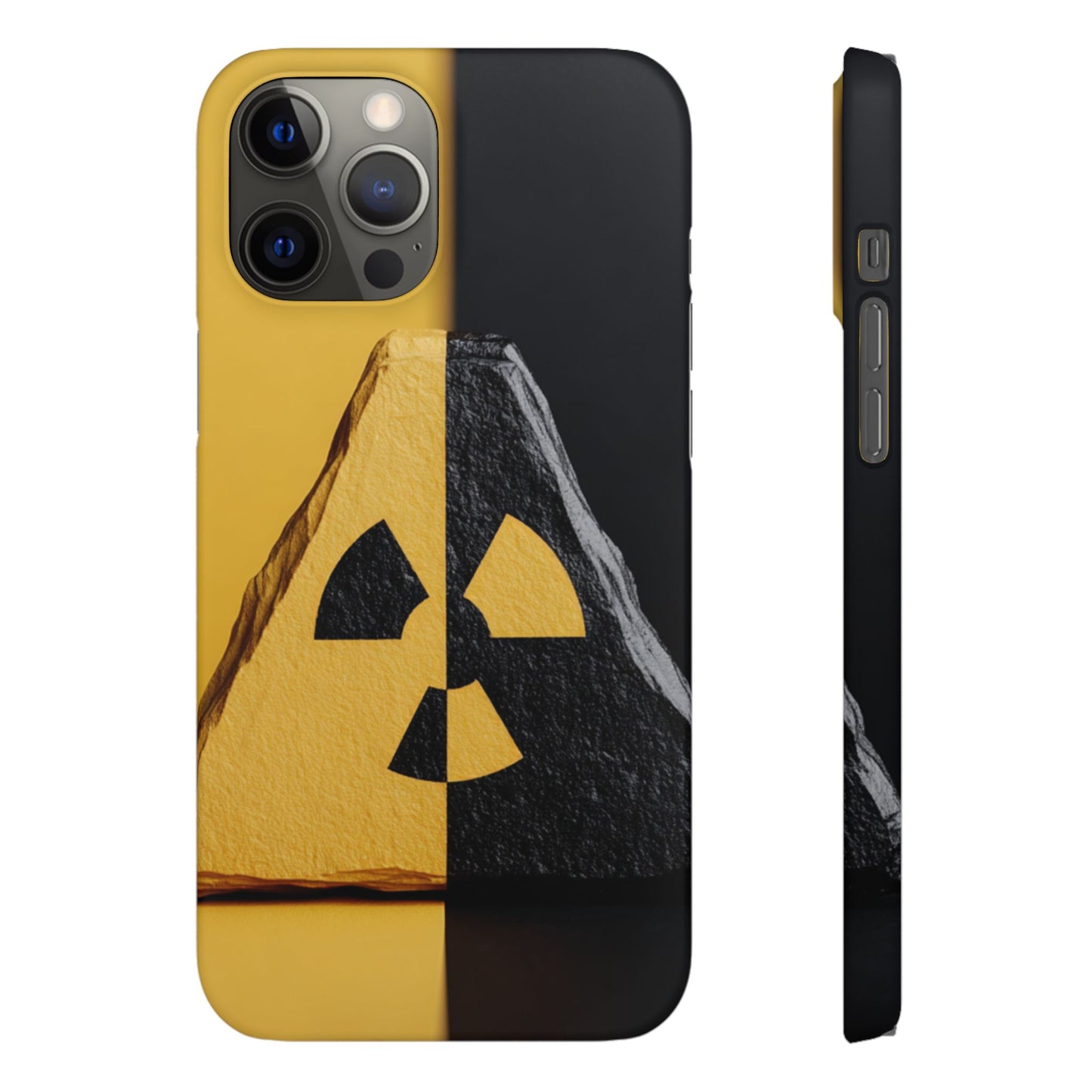 Bold Graphic Snap Case, Radiation Symbol Phone Cover, Trendy Phone Accessory, Unique Gift for Tech Lovers, Stylish Mobile Case