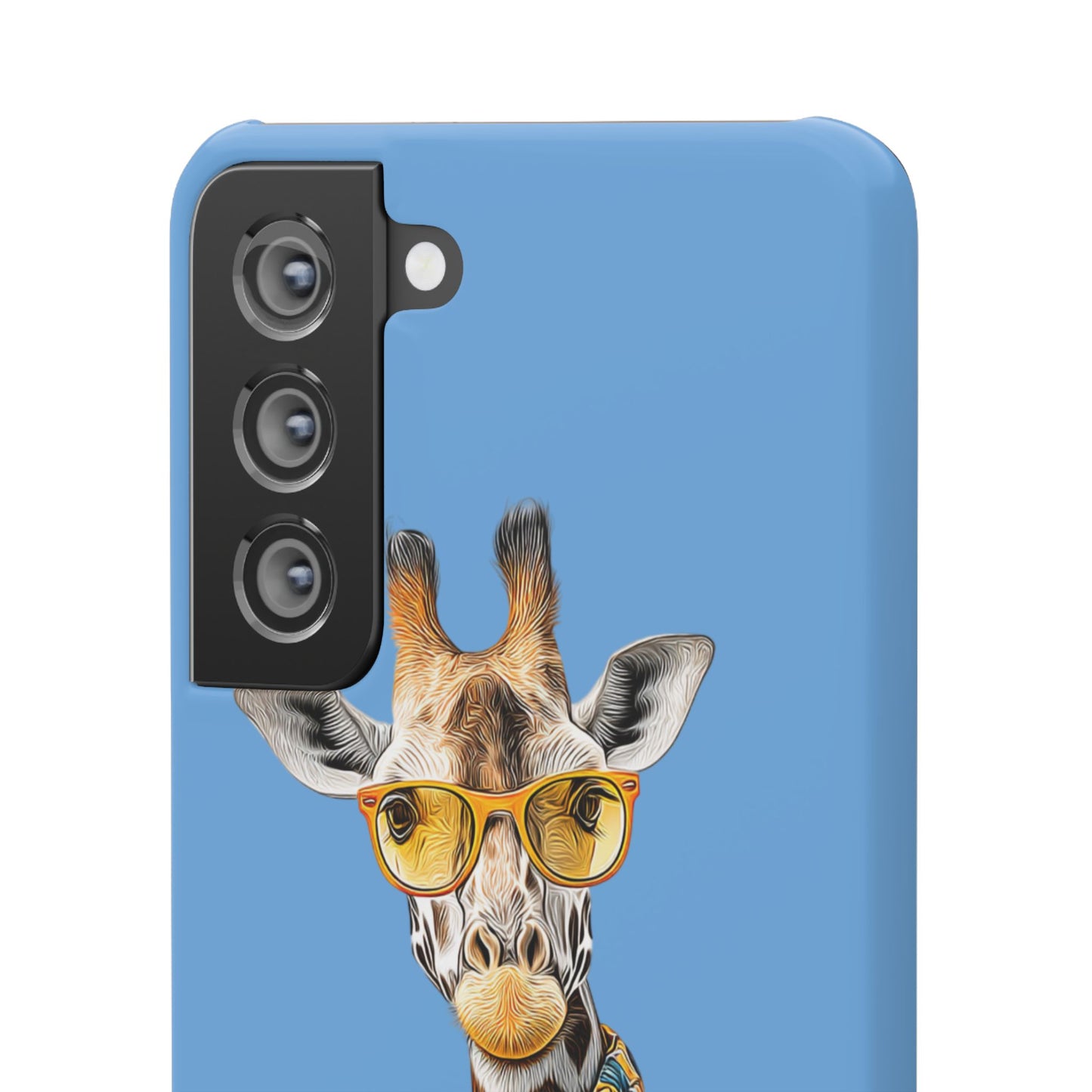 Giraffe Blue Snap Case Phone Cover for Animal Lover Iphone and Samsung models