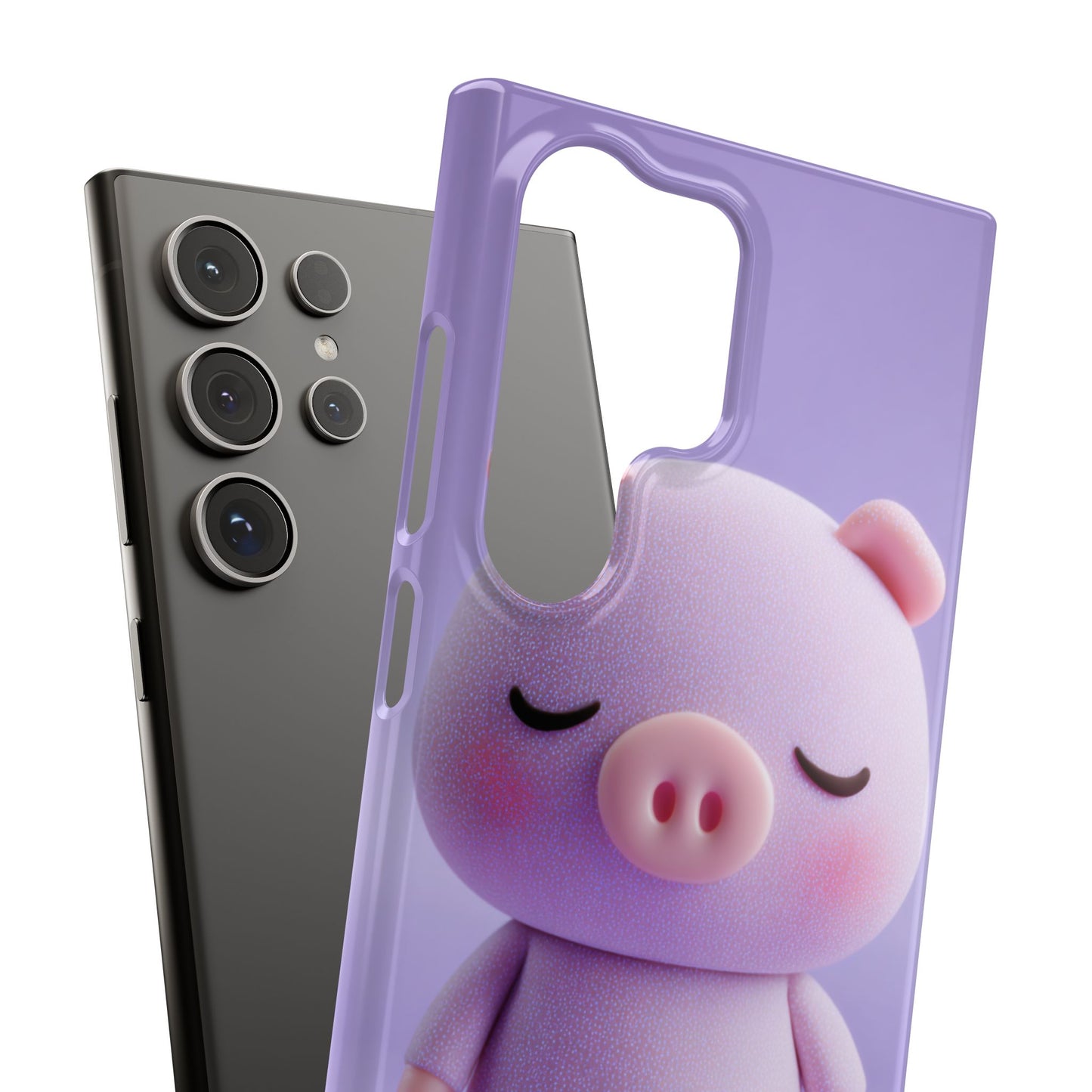 Cute Pig Snap Case for iPhone, Animal Lovers Phone Cover, Kawaii Aesthetic Accessory, Birthday Gift, Unique Phone Protection