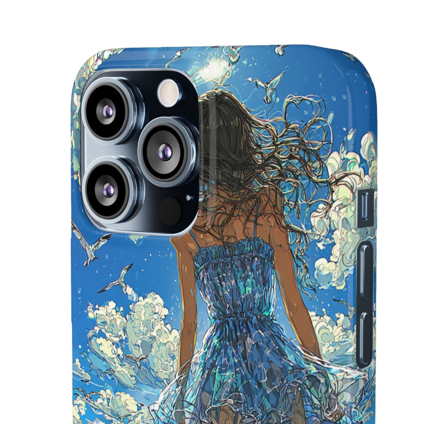 Summer Breeze Snap Case, Ocean Art Phone Cover, Beach Vibes Cell Case, Gift for Her, Custom Phone Accessory