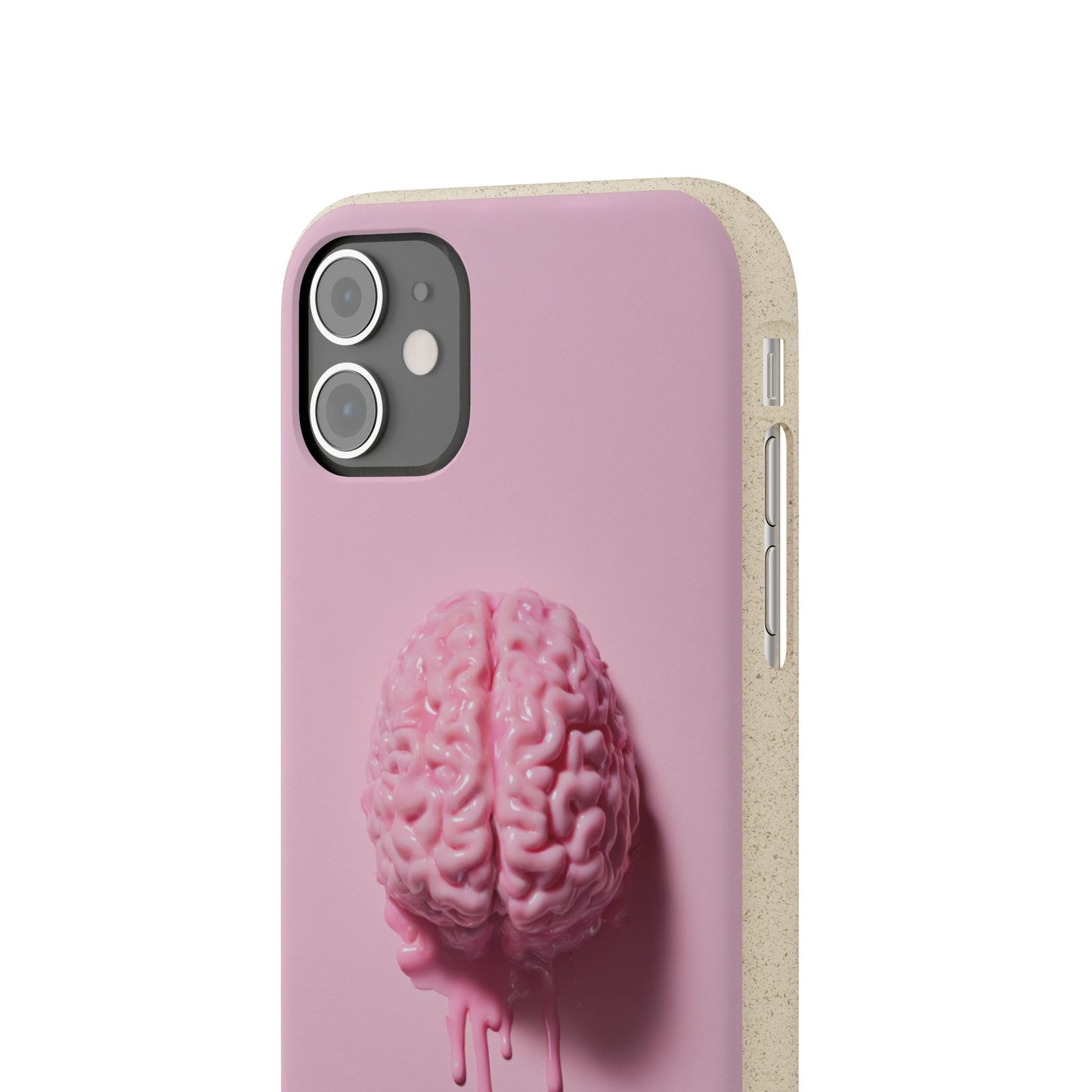 Eco-Friendly Brain Design Phone Case, Biodegradable Phone Cover, Unique Gift for Tech Lovers, Sustainable Accessory, Cute Phone Case