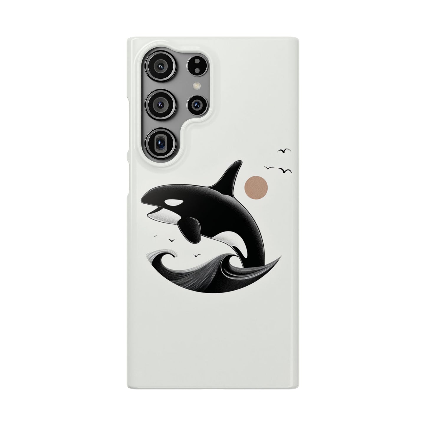 Whale Splash Phone Case | Ocean Lover Gift, Marine Art, Snap Cases, Cute Whale Design, Custom Phone Accessories