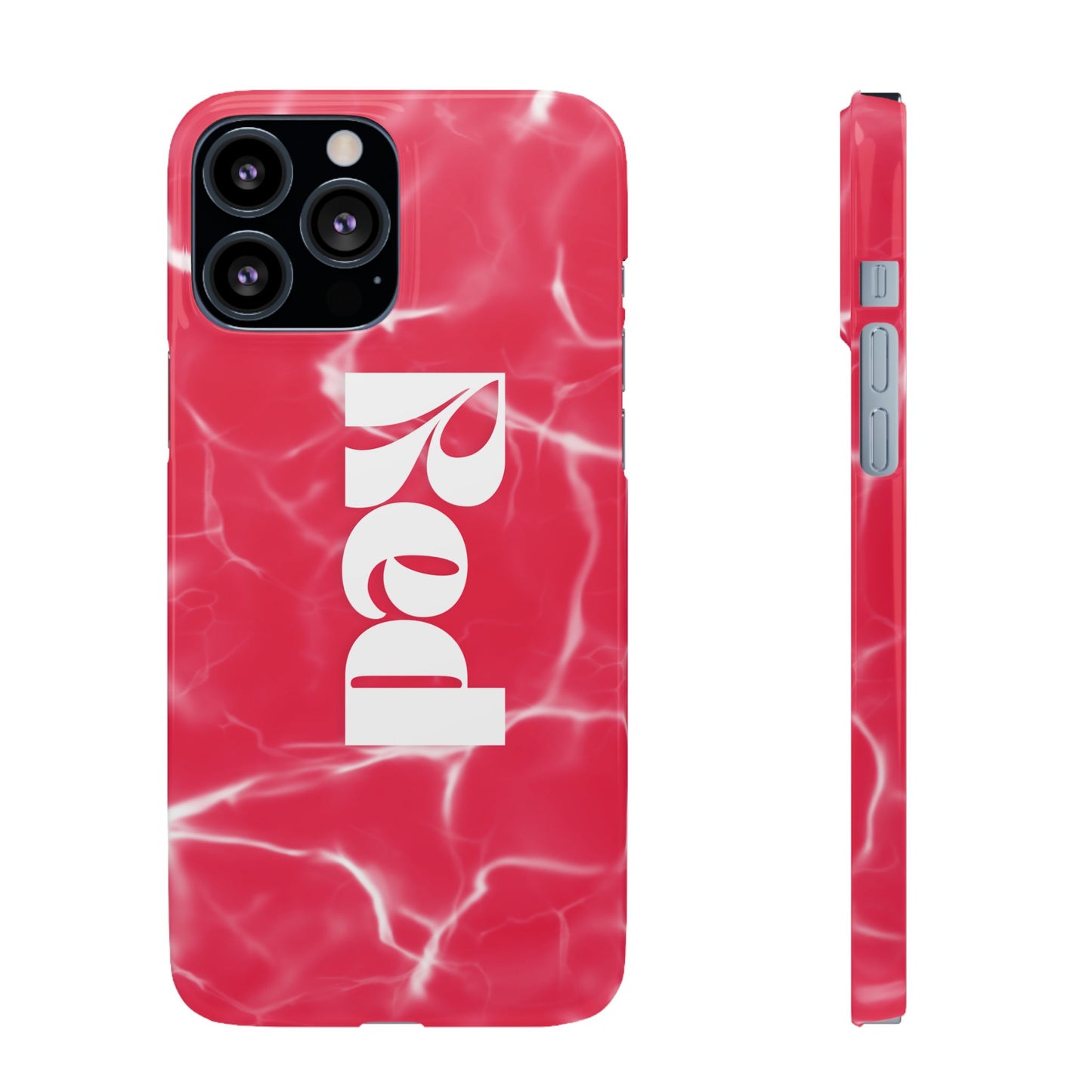 Vibrant Red Snap Case for iPhone, Trendy Phone Cover, Gift for Her, Summer Accessory, Stylish Tech Protection