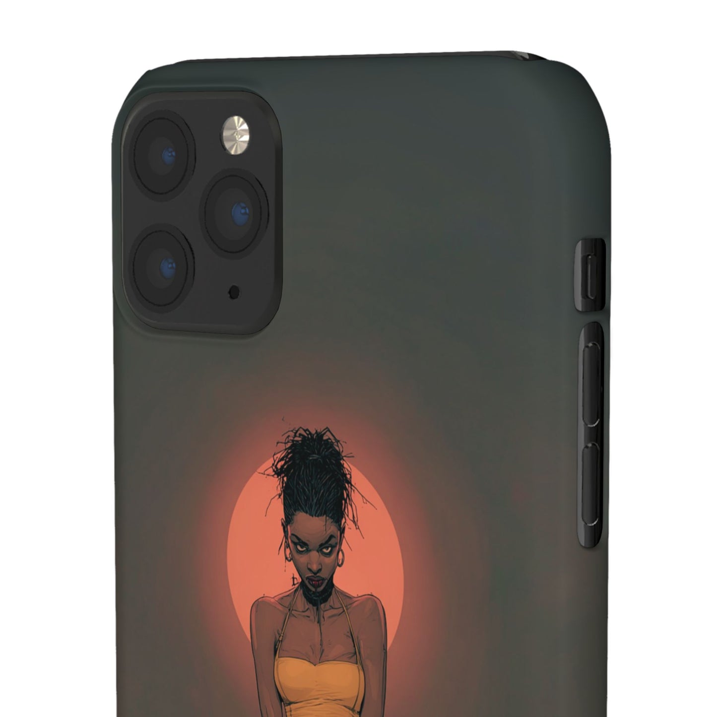 Creepy Vampire Girl Snap Case, Halloween Style iPhone Samsung Cover, Spooky Gothic Phone Accessories, Scary Horror Character Device