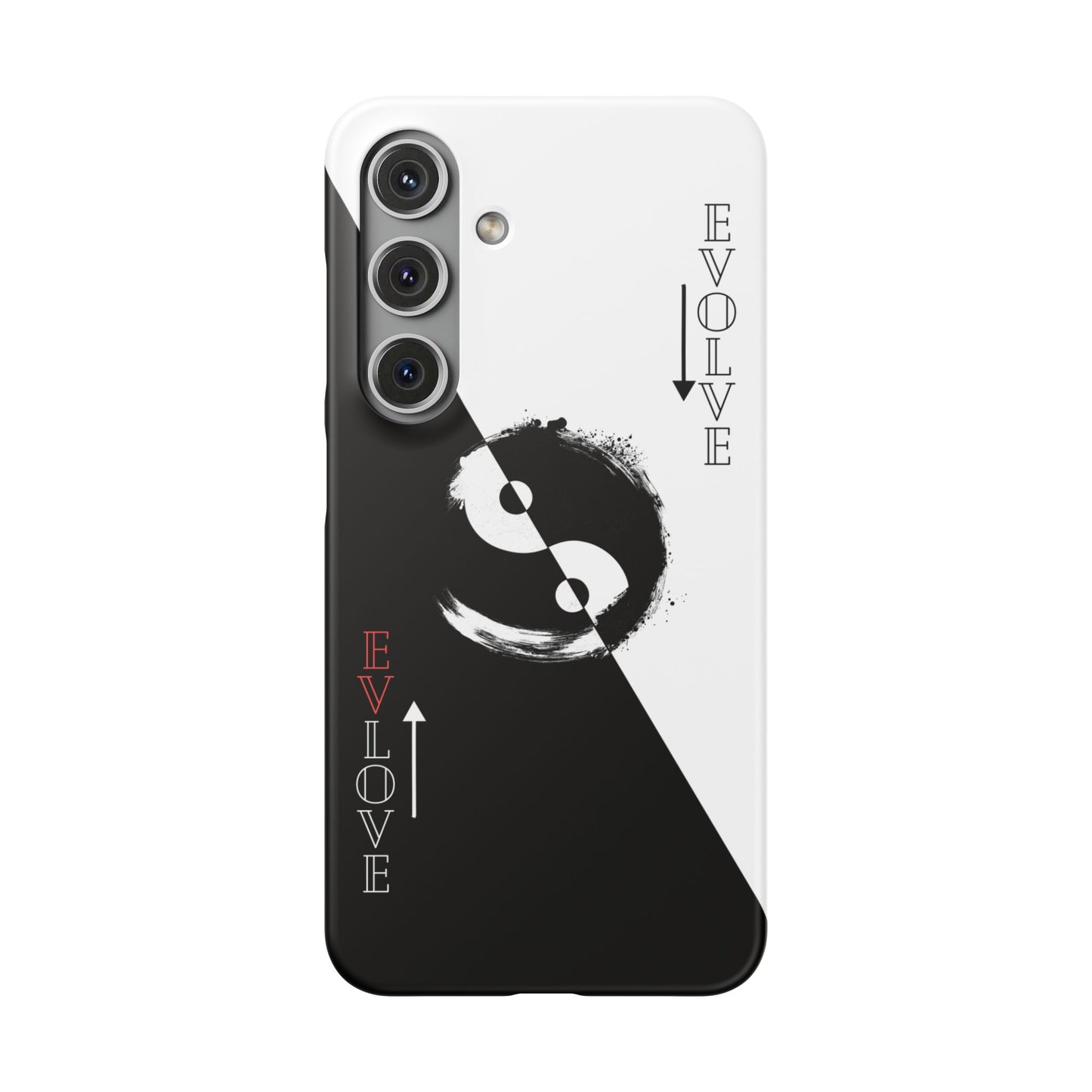 Yin Yang Evolve Black and White Snap Case Cover for iPhone and Samsung