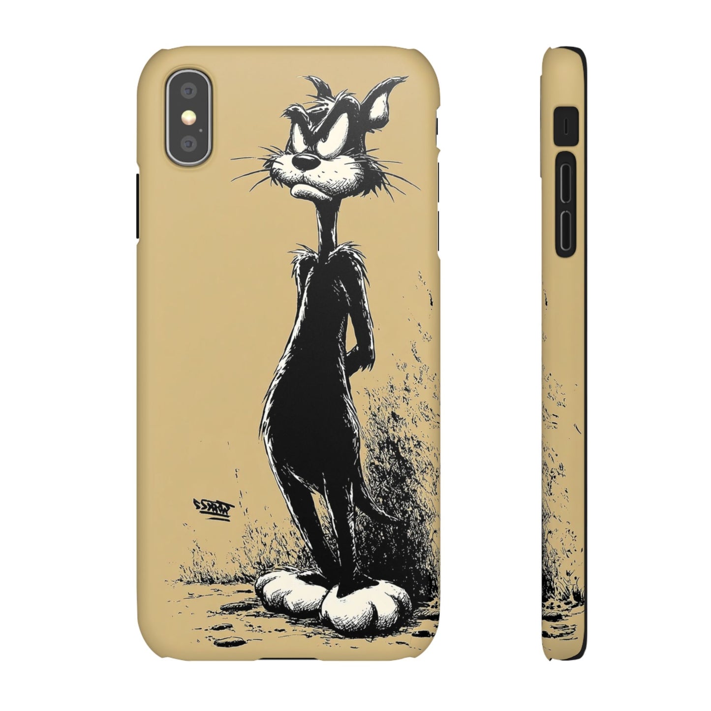 Whimsical Cartoon Snap Case, Fun Phone Cover, Unique Gift for Cat Lovers, Vibrant Art Case, Ideal for Birthdays