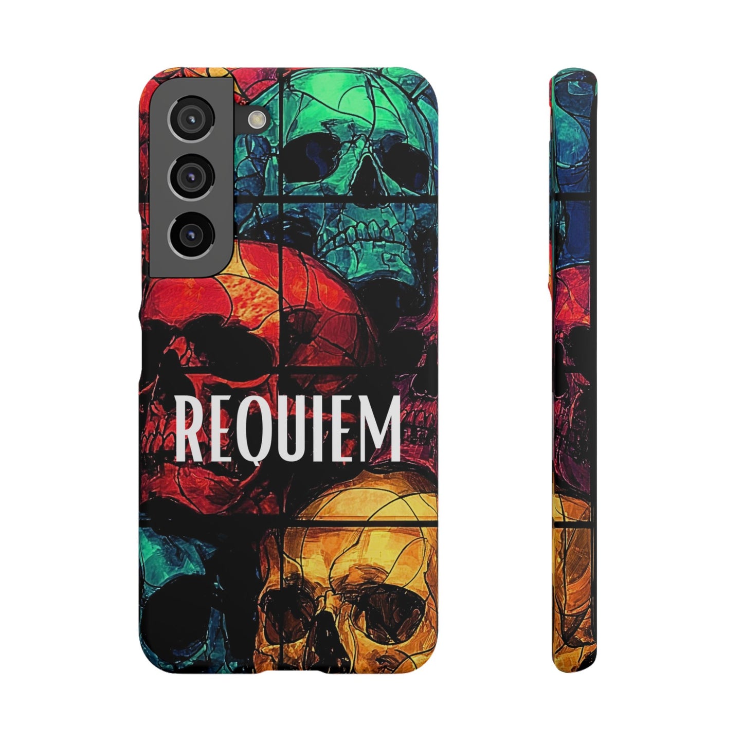 Halloween Custom Requiem Skull Snap Case Phone Cover for iPhone and Samsung