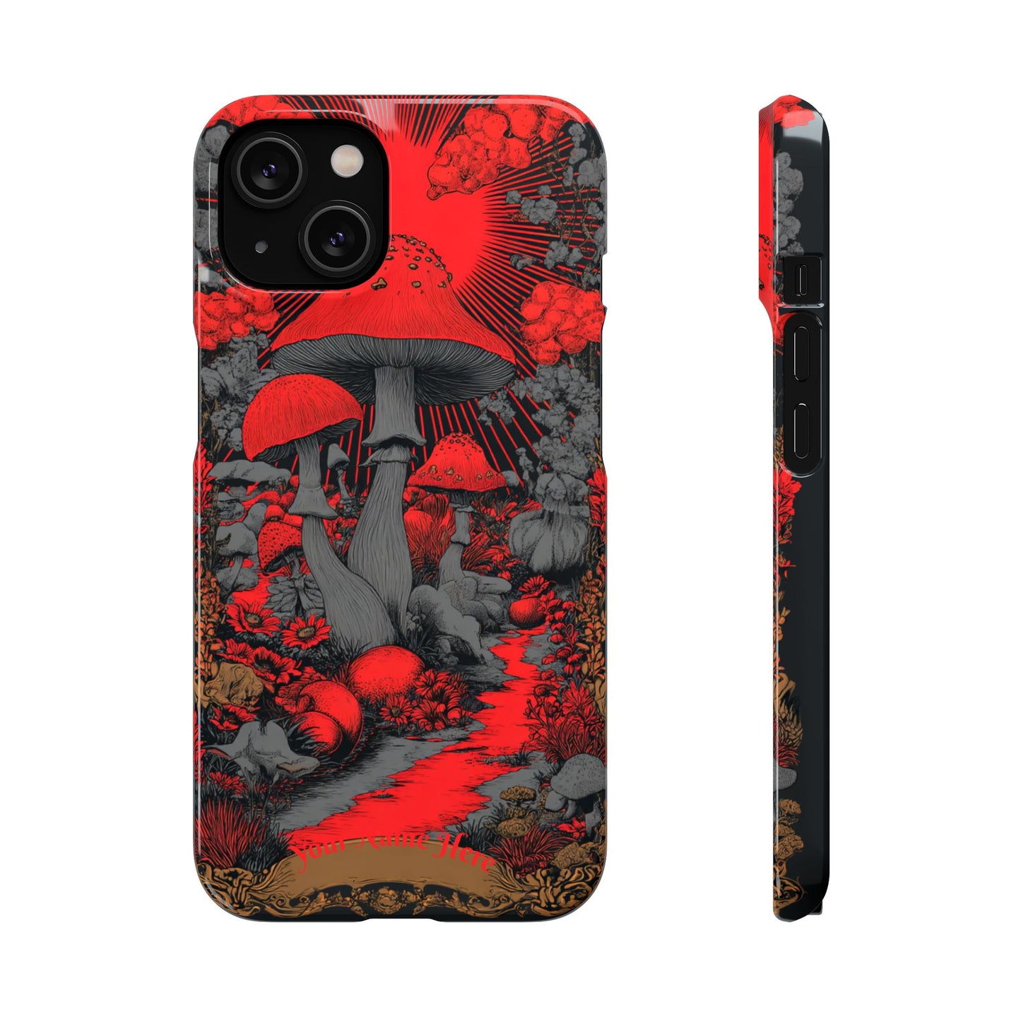 Fantasy Mushroom Snap Case Custom Phone Cover for iPhone and Samsung Mate and Glossy Avvialable