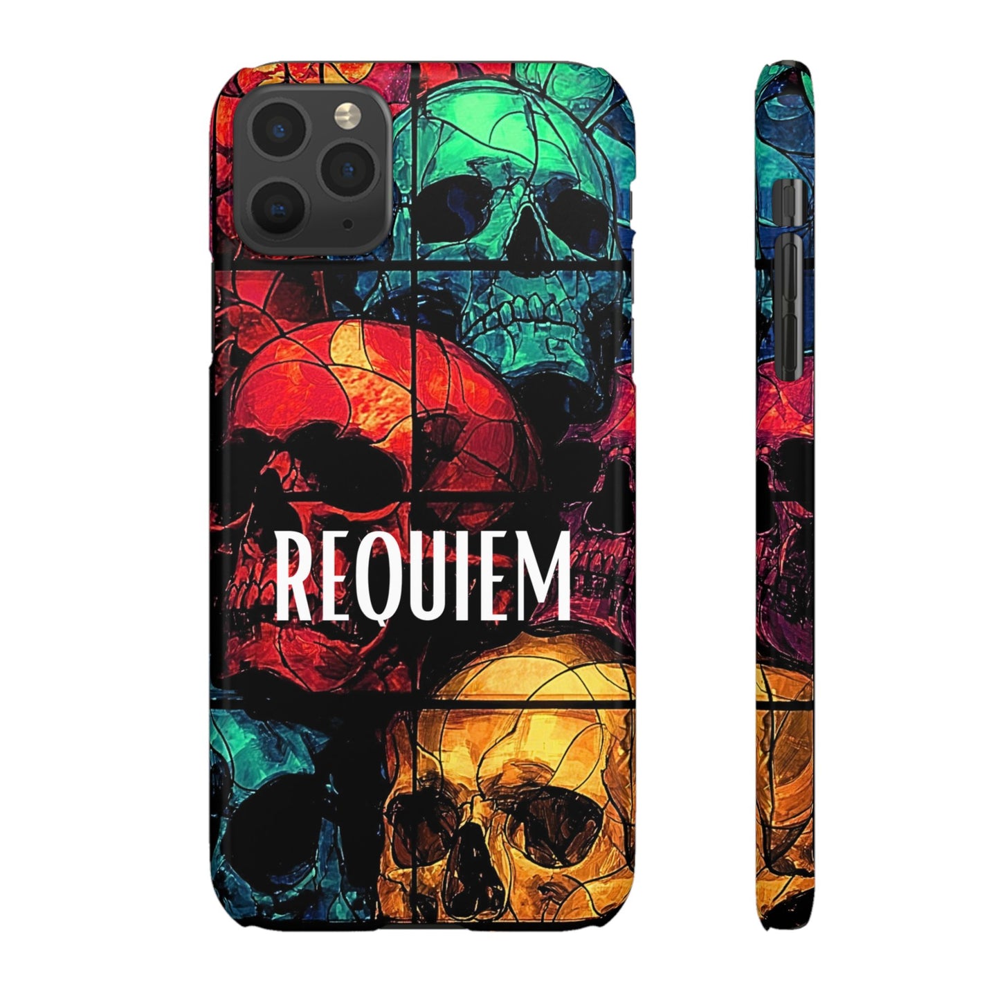 Halloween Custom Requiem Skull Snap Case Phone Cover for iPhone and Samsung