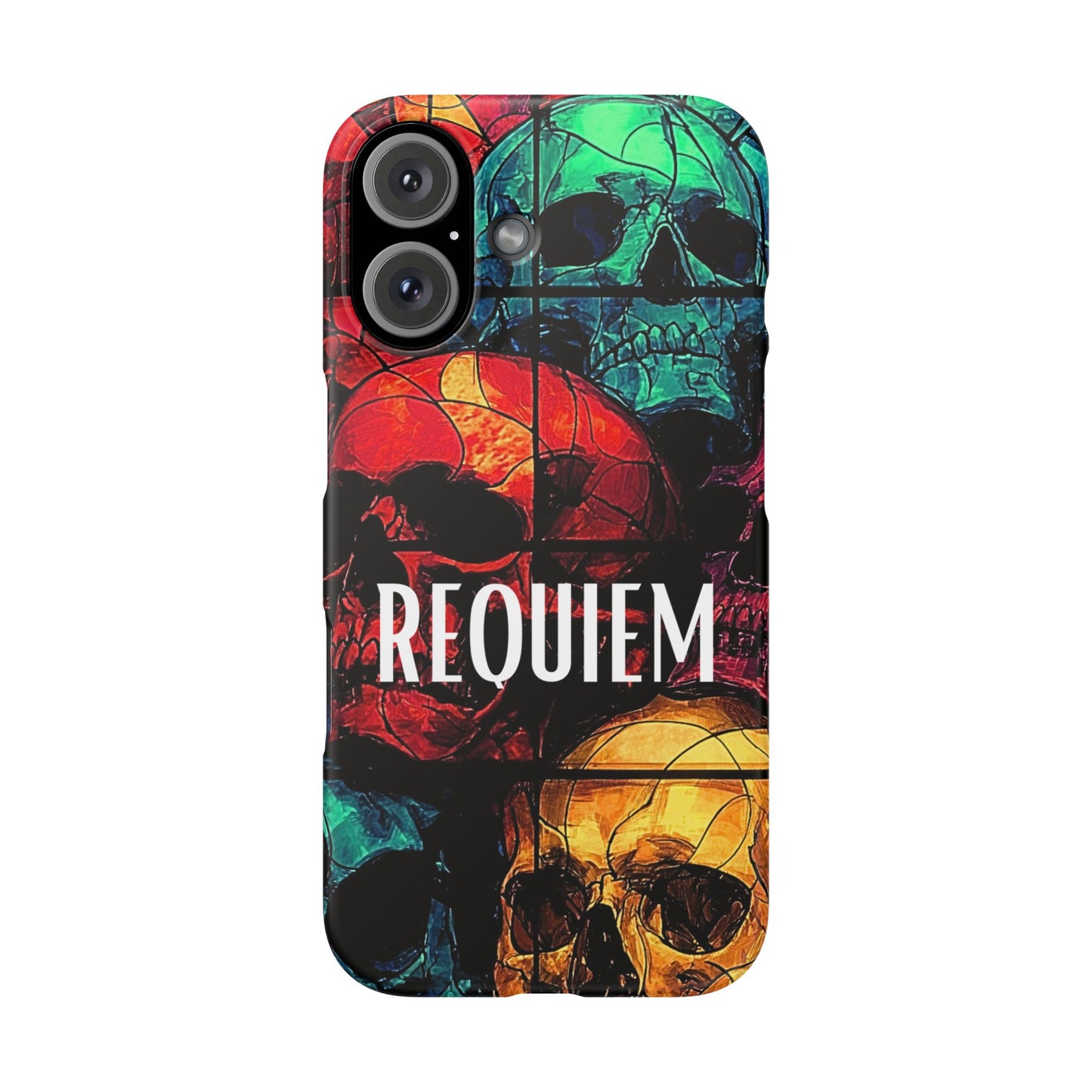 Halloween Custom Requiem Skull Snap Case Phone Cover for iPhone and Samsung