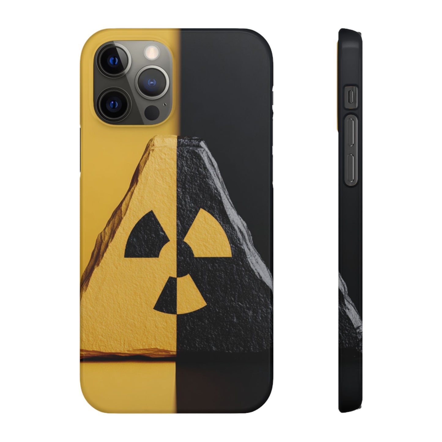 Bold Graphic Snap Case, Radiation Symbol Phone Cover, Trendy Phone Accessory, Unique Gift for Tech Lovers, Stylish Mobile Case