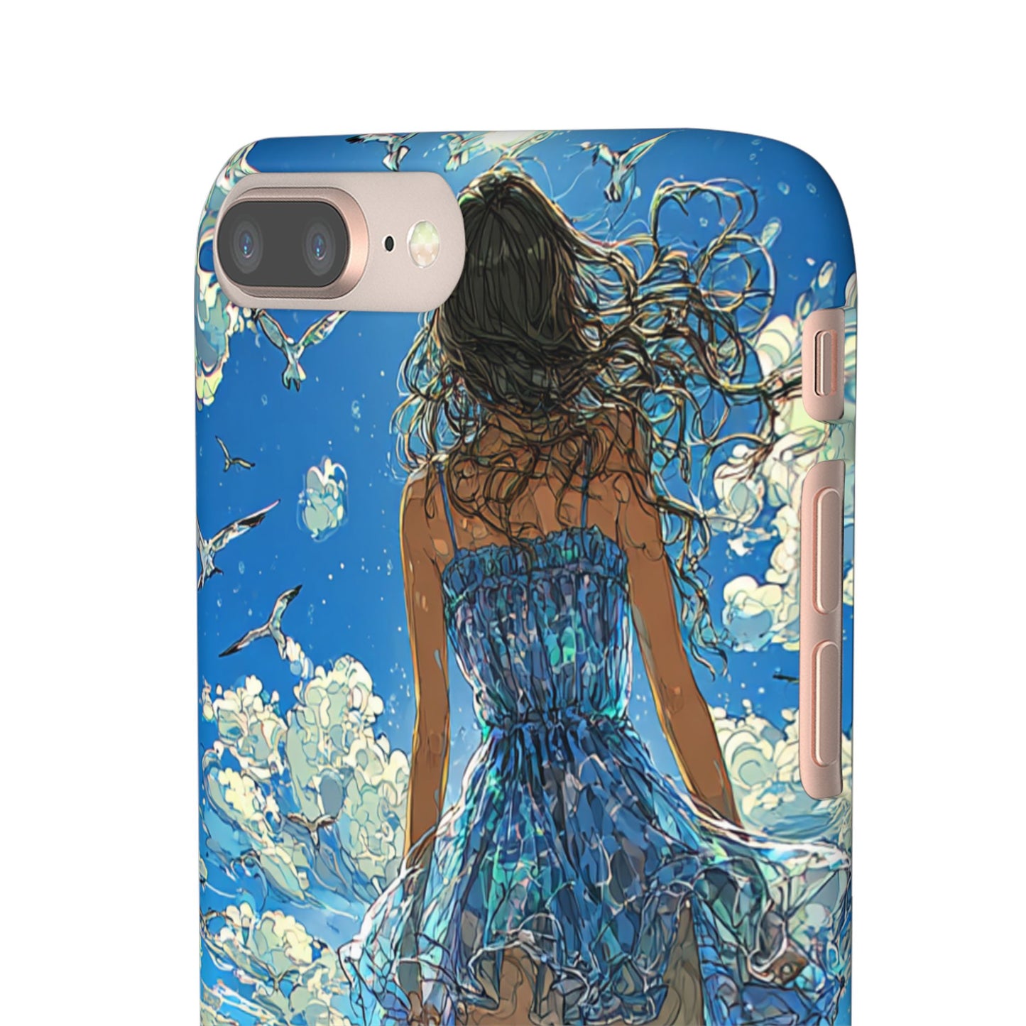 Summer Breeze Snap Case, Ocean Art Phone Cover, Beach Vibes Cell Case, Gift for Her, Custom Phone Accessory