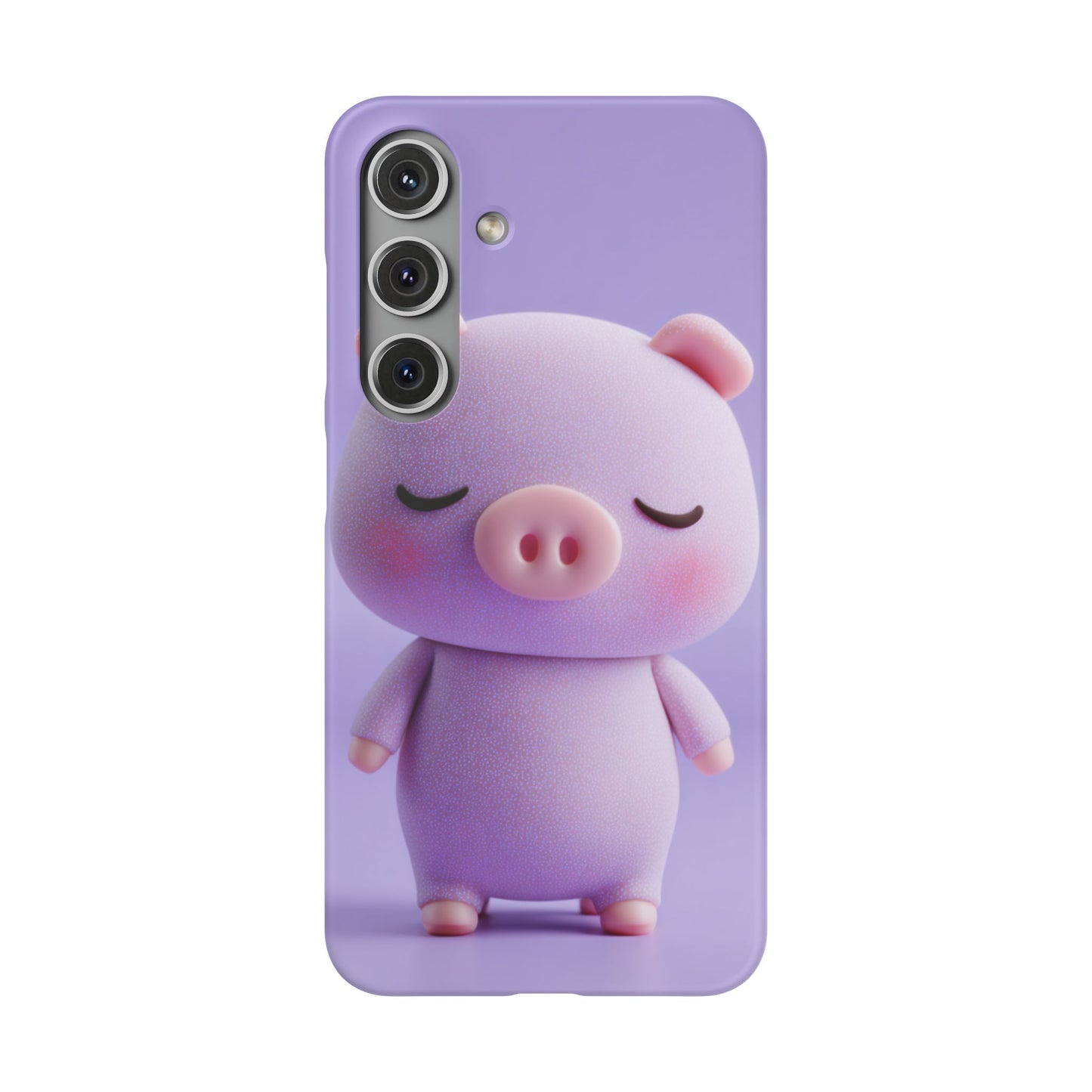 Cute Pig Snap Case for iPhone, Animal Lovers Phone Cover, Kawaii Aesthetic Accessory, Birthday Gift, Unique Phone Protection