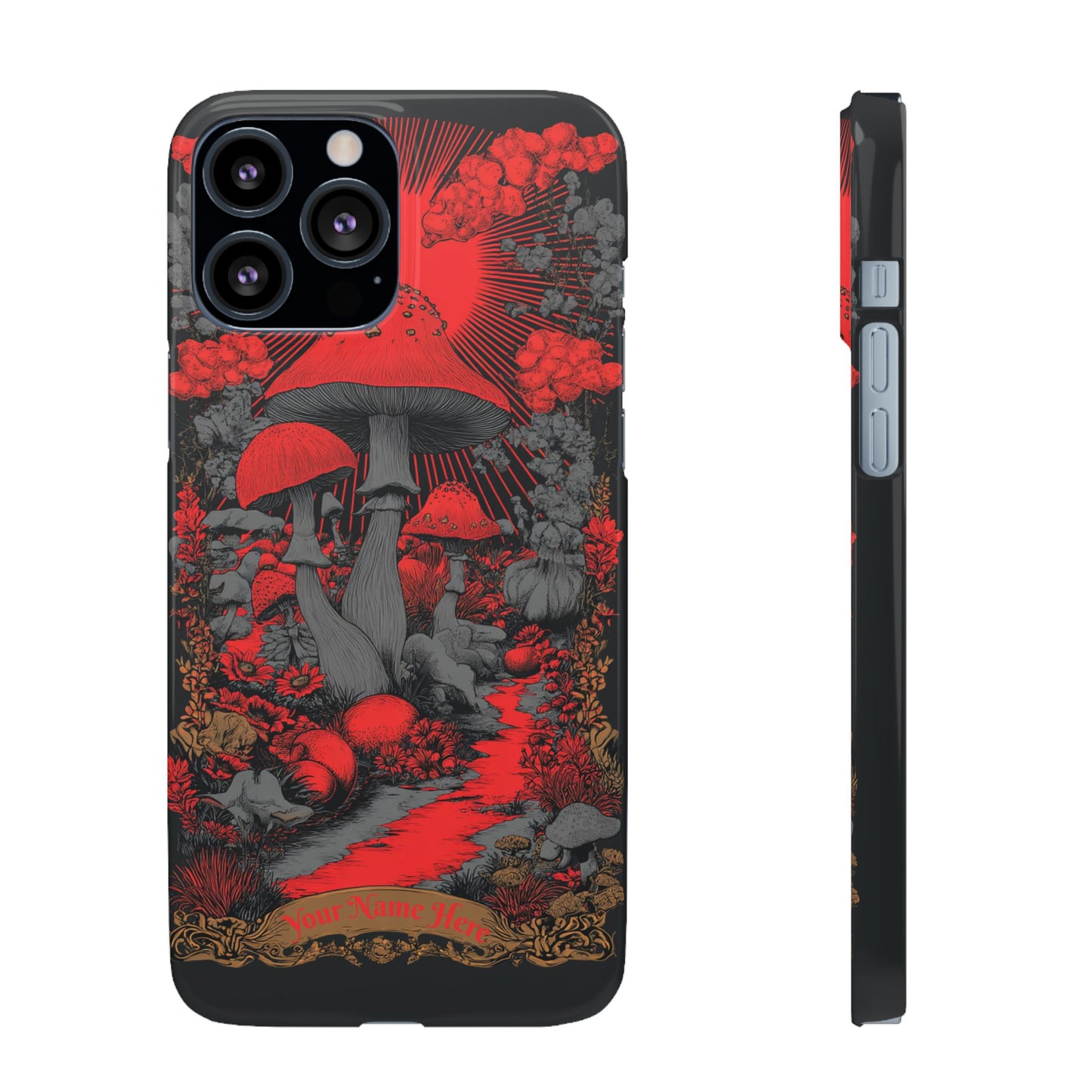 Fantasy Mushroom Snap Case Custom Phone Cover for iPhone and Samsung Mate and Glossy Avvialable