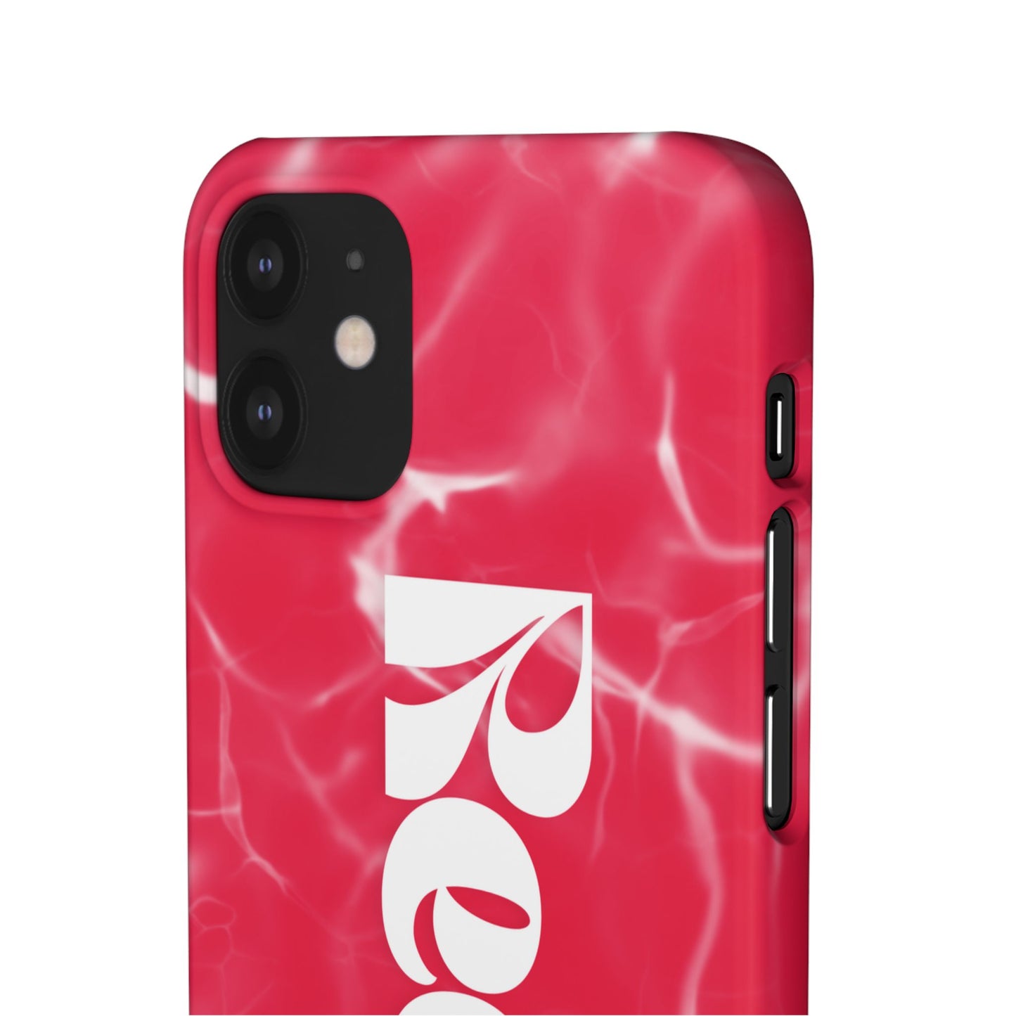 Vibrant Red Snap Case for iPhone, Trendy Phone Cover, Gift for Her, Summer Accessory, Stylish Tech Protection