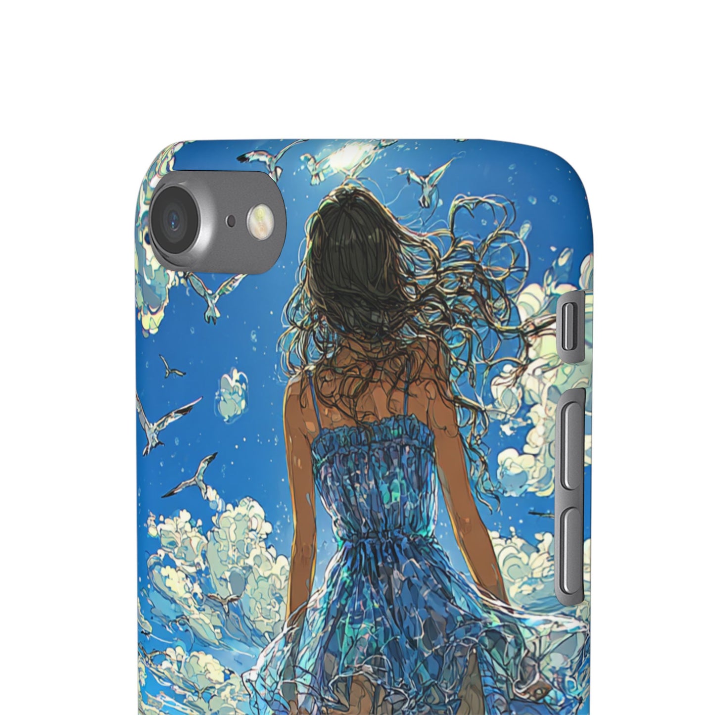 Summer Breeze Snap Case, Ocean Art Phone Cover, Beach Vibes Cell Case, Gift for Her, Custom Phone Accessory