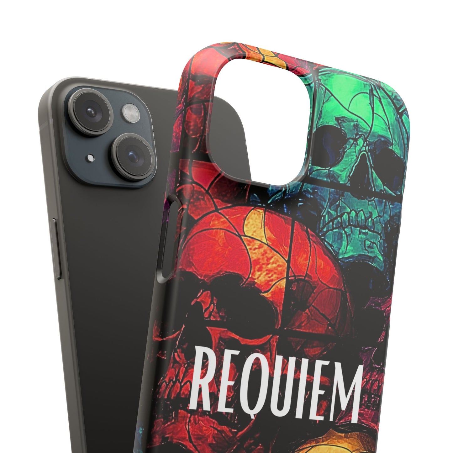 Halloween Custom Requiem Skull Snap Case Phone Cover for iPhone and Samsung