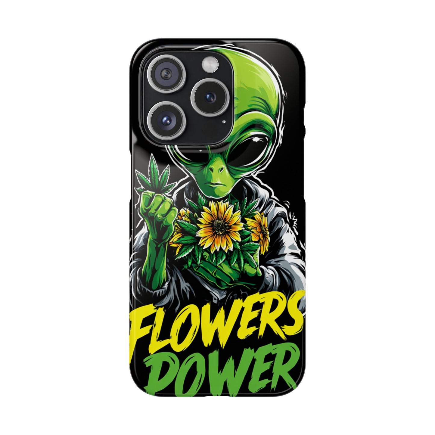 Alien Floral Snap Cases, Fun Phone Case, Gifts for Sci-Fi Lovers, Cute Alien Decor, Unique Tech Accessories