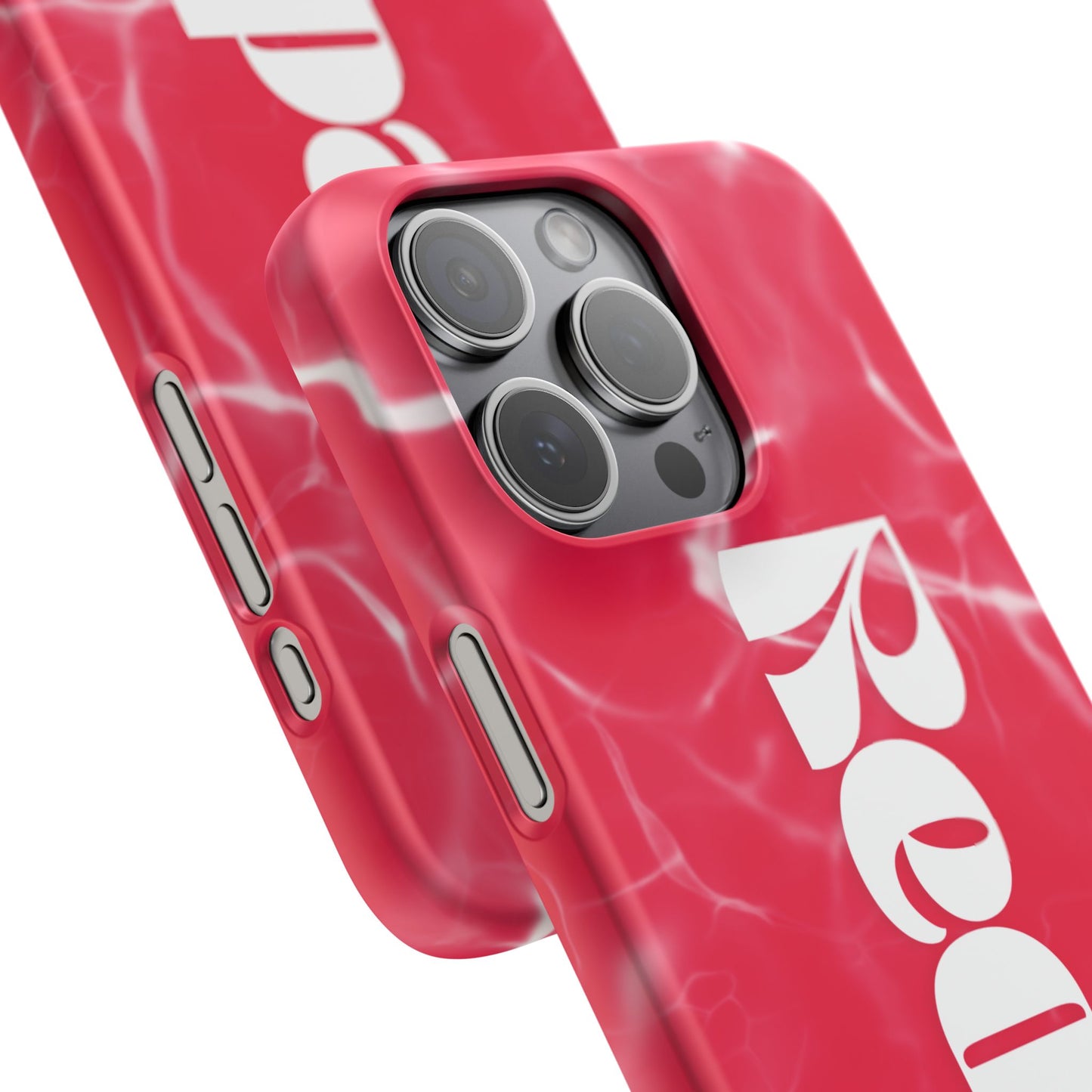 Vibrant Red Snap Case for iPhone, Trendy Phone Cover, Gift for Her, Summer Accessory, Stylish Tech Protection