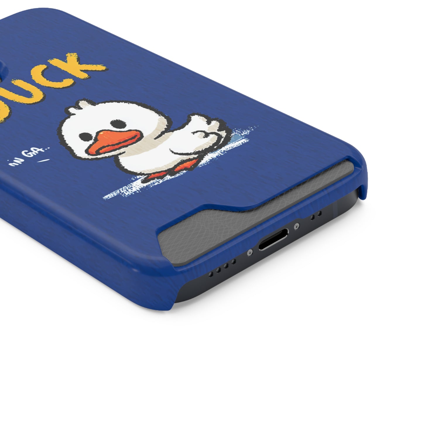 Cute Duck Phone Case with Card Holder | Stylish Cell Accessory for Animal Lovers, Gifts for Kids, Birthday, Everyday Use